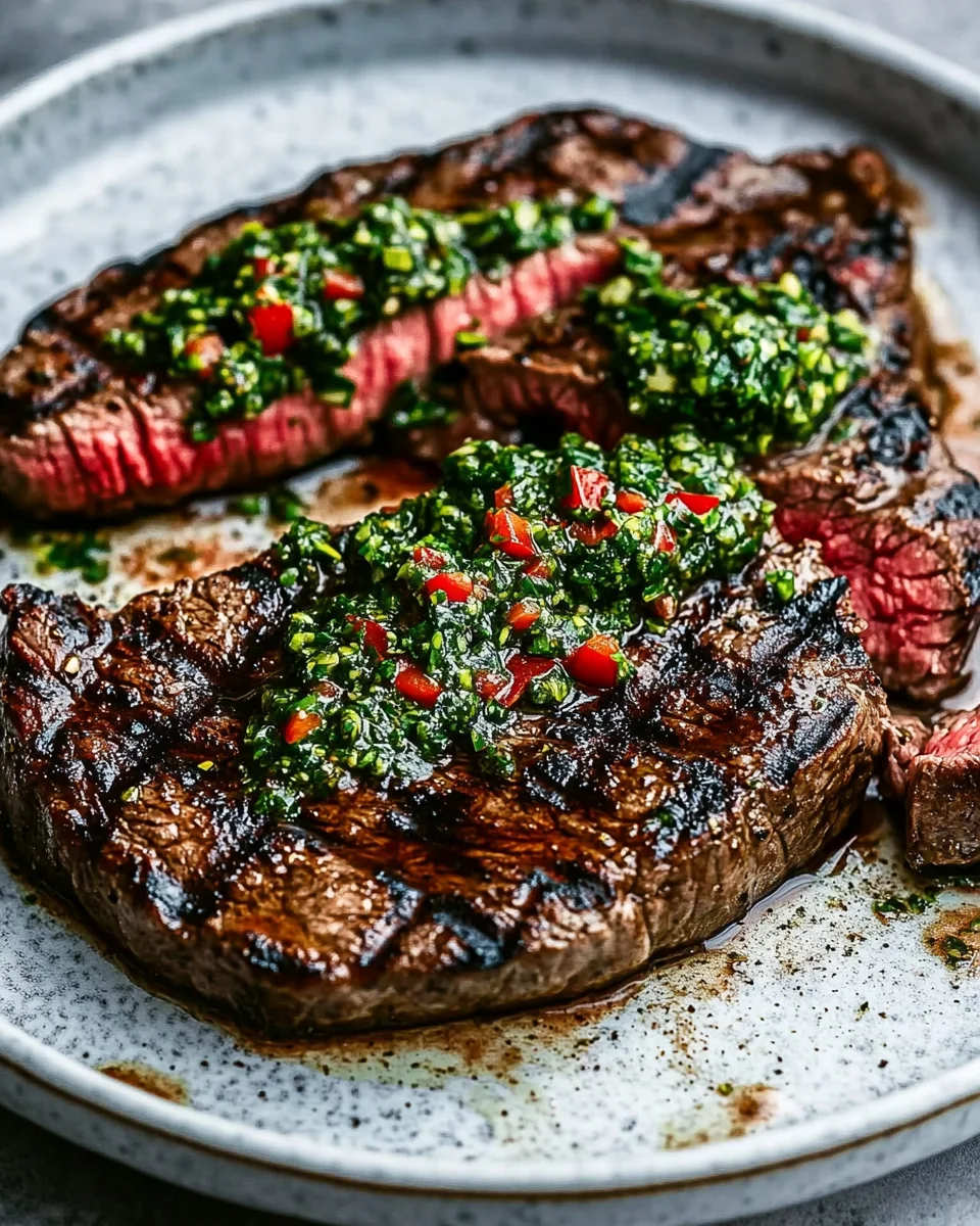 Gegrilltes Steak mit Chimichurri-Sauce leicht zubereiten!
