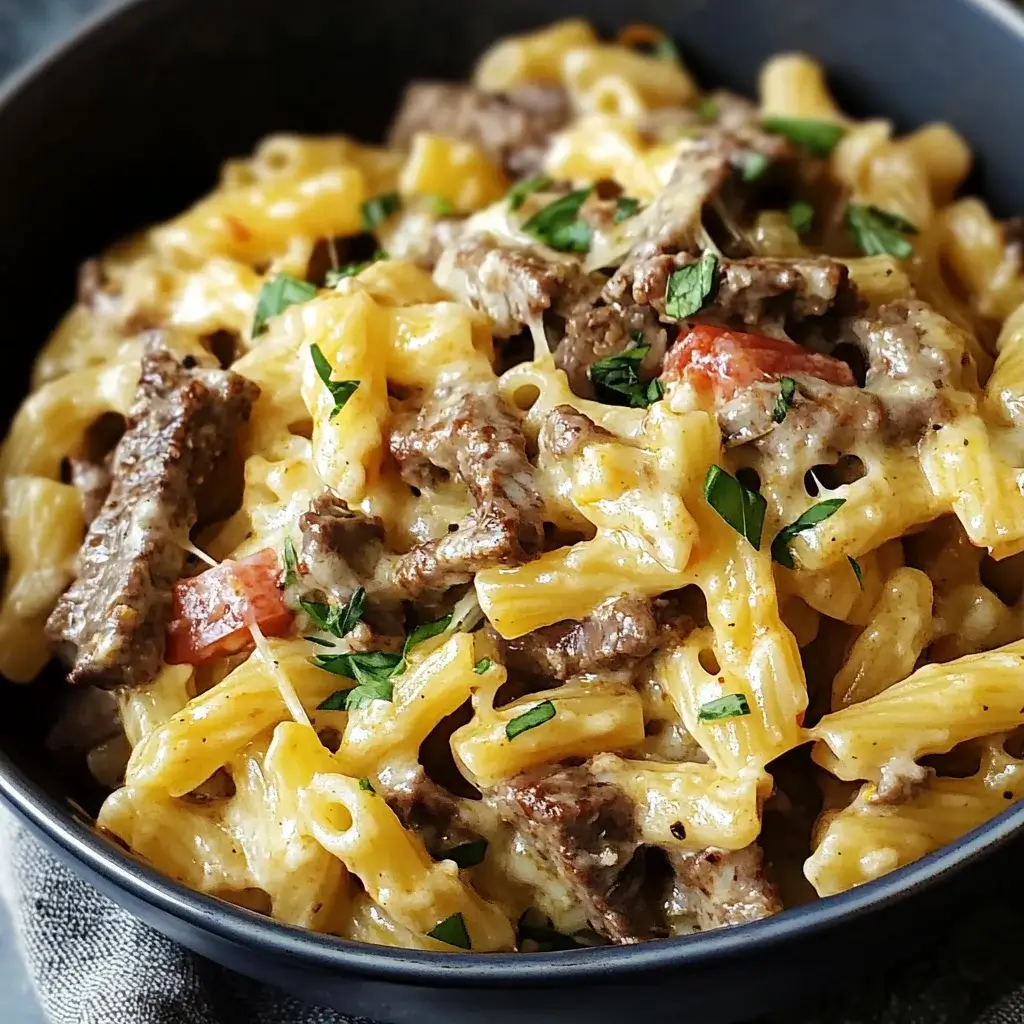 Philly Cheesesteak Pasta: Leckeres Rezept entdecken!