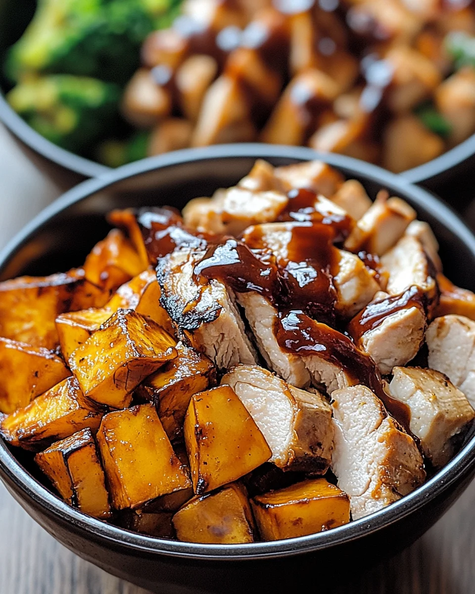BBQ-Hähnchen mit gerösteten Süßkartoffel-Bowls einfach zubereiten!