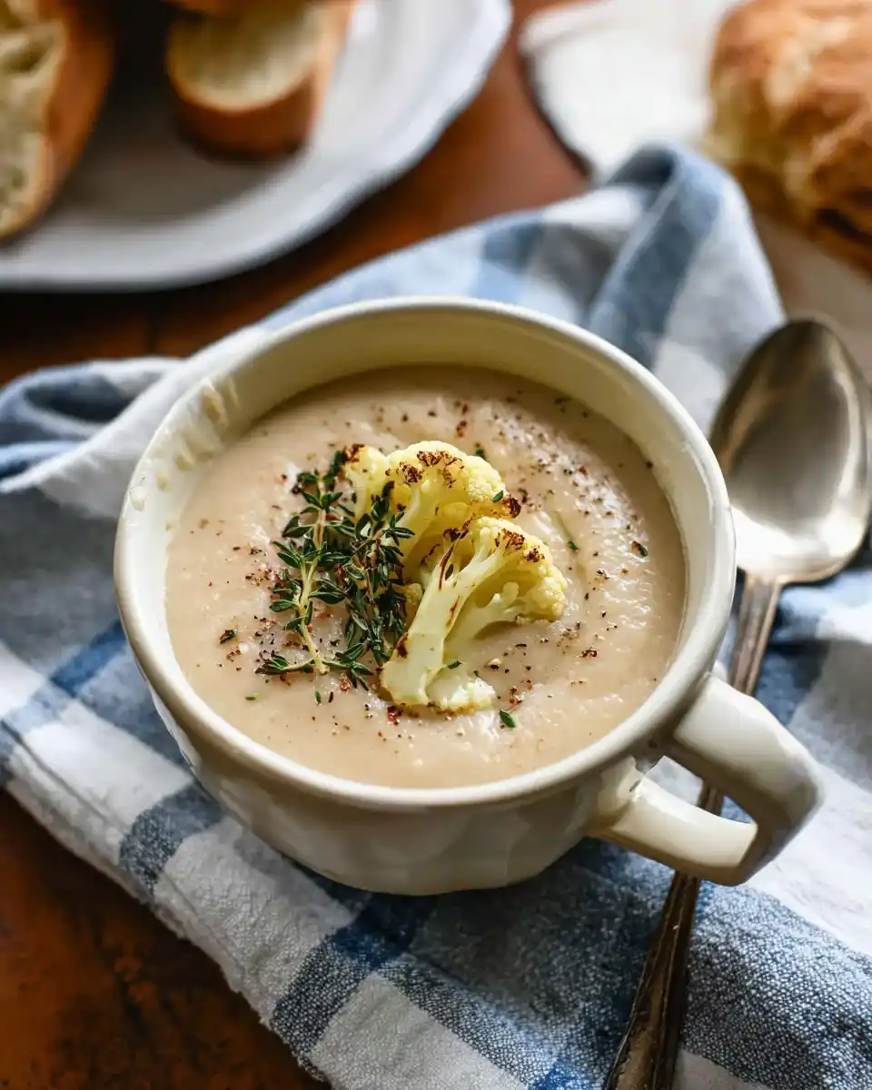 Cremige geröstete Blumenkohlsuppe für jeden Anlass entdecken!