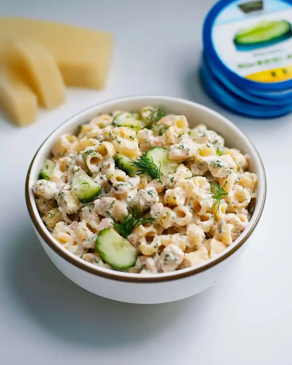 Dill-Gurken-Thunfisch-Pasta-Salat begeistert jeden Gaumen!