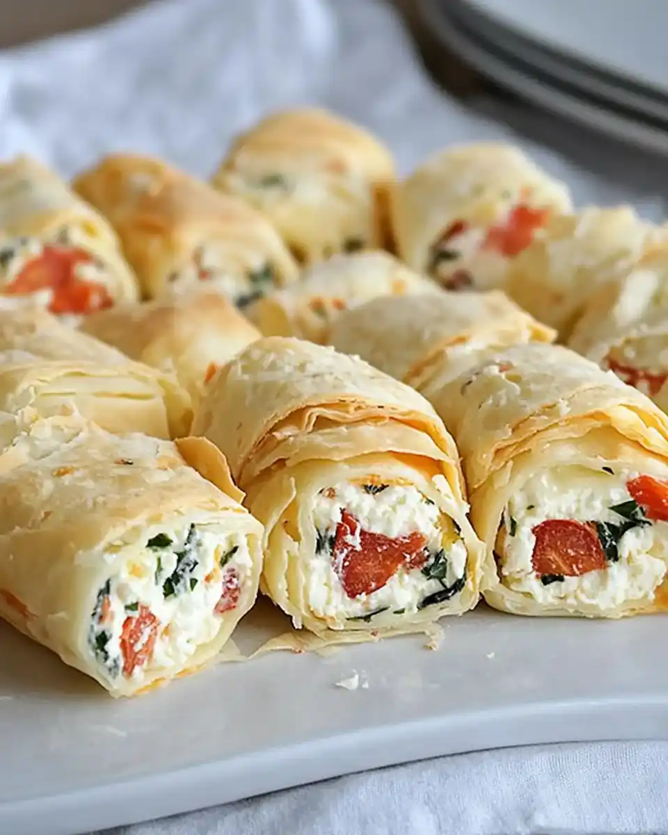 Feta-Röllchen mit Paprika und Kräutern: Ein Genuss!