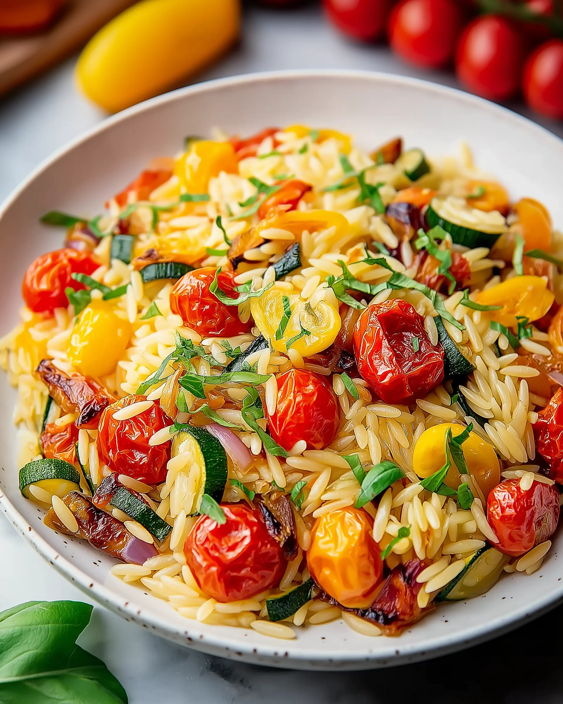 Geröstetes Gemüse-Orzo: Einfaches Rezept für Genuss!