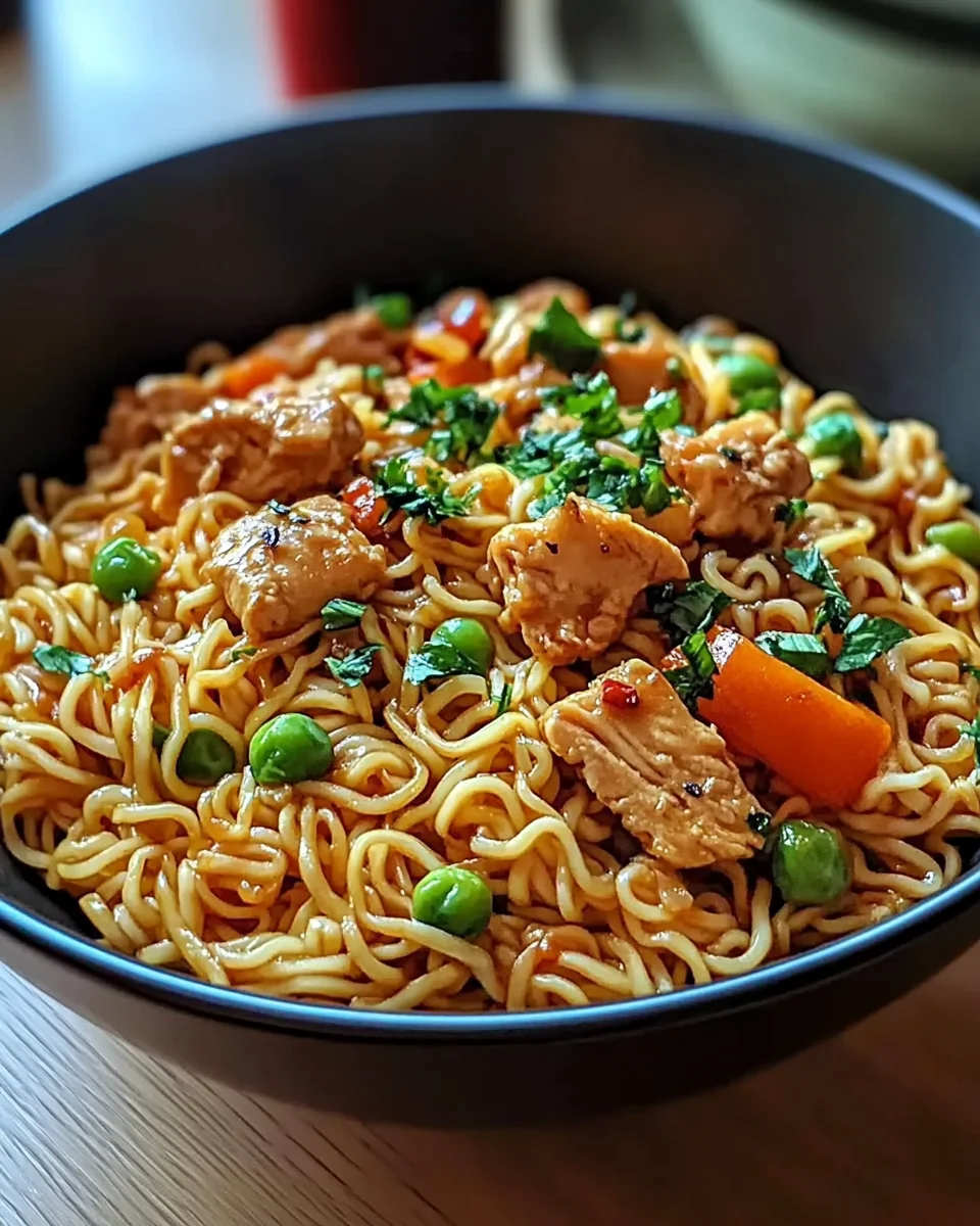Hähnchen-Ramen-Pfanne – schnelles Rezept für Genuss!