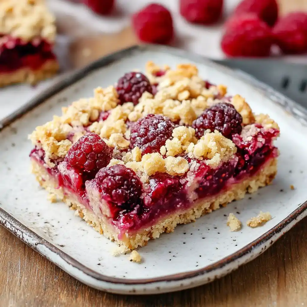Himmlische Himbeer-Hafer-Crumble-Riegel einfach gemacht!