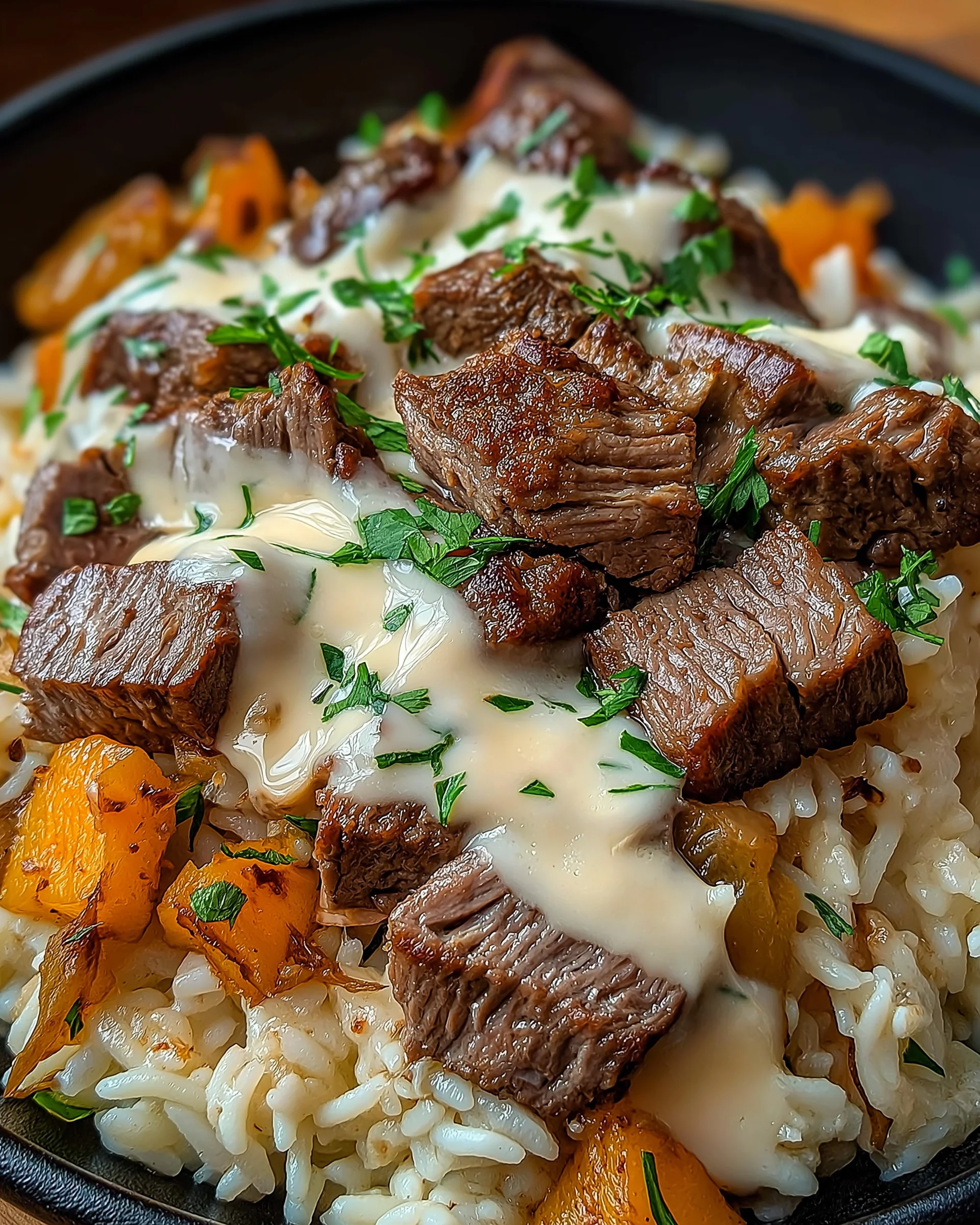Käse-Rindersteak-Reis: Ein leckeres Rezept entdecken!