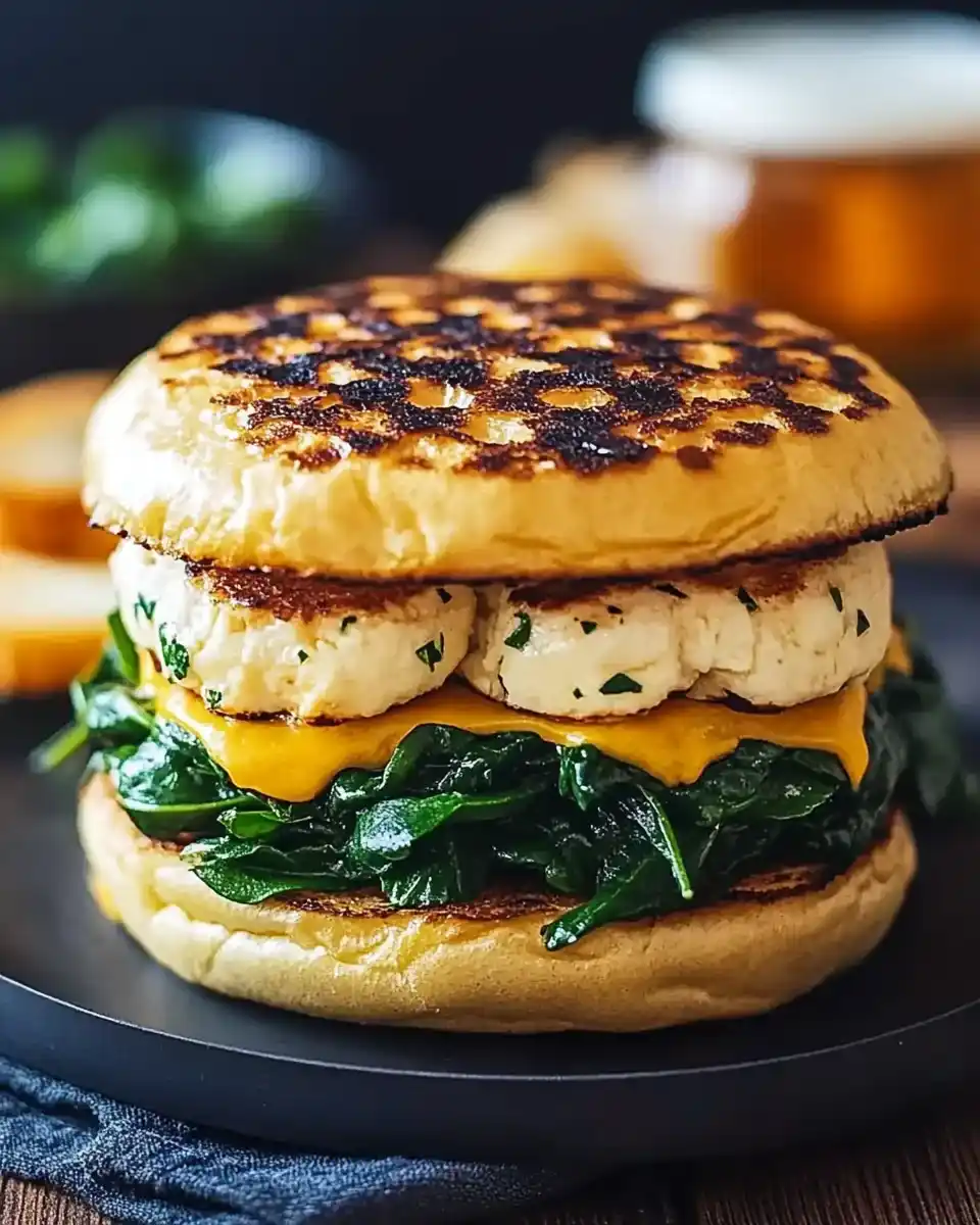 Käse-Spinat-Hähnchenburger: So gelingt dein Burger!