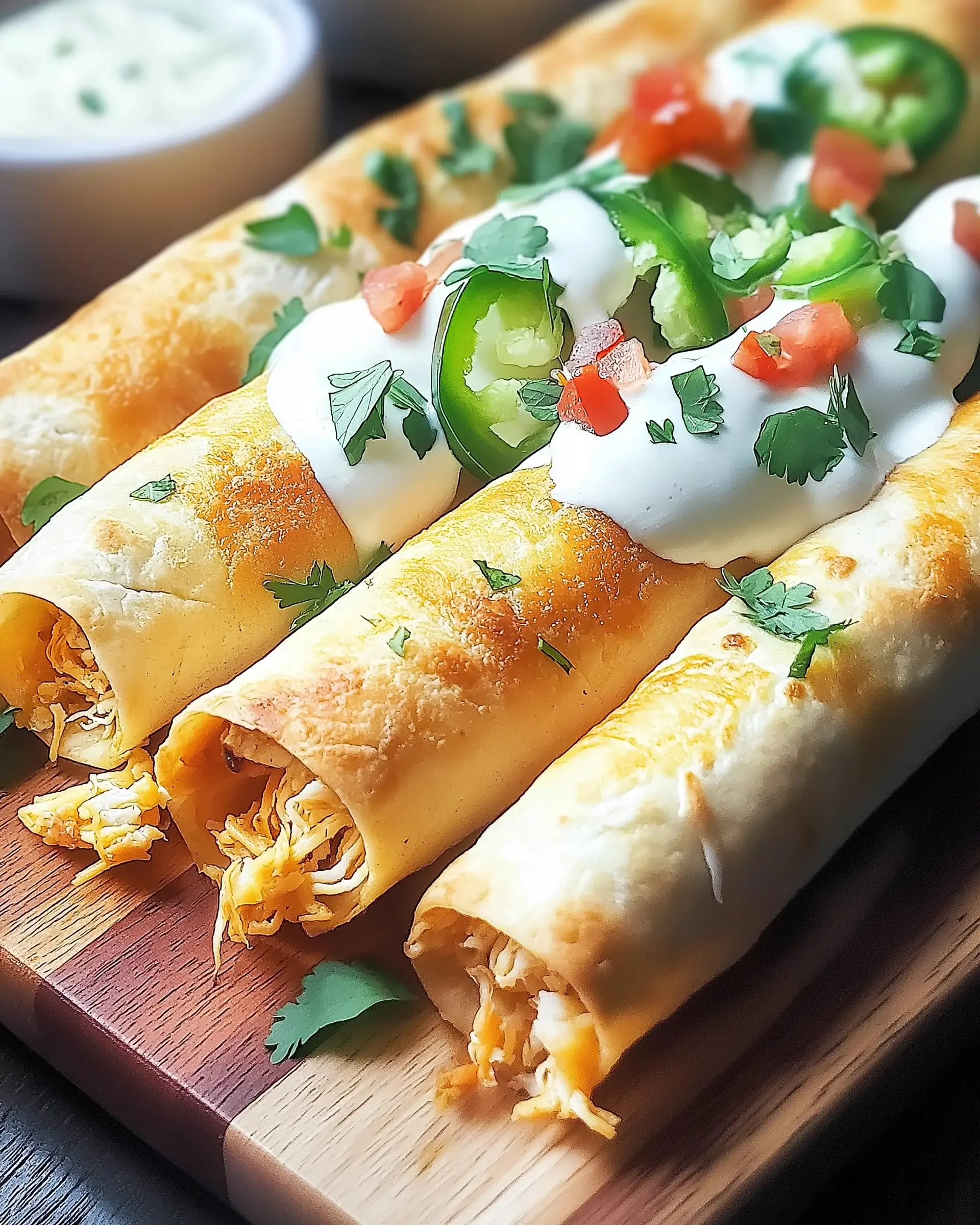 Knusprige Jalapeño-Popper-Hähnchen-Taquitos für jeden Abend!