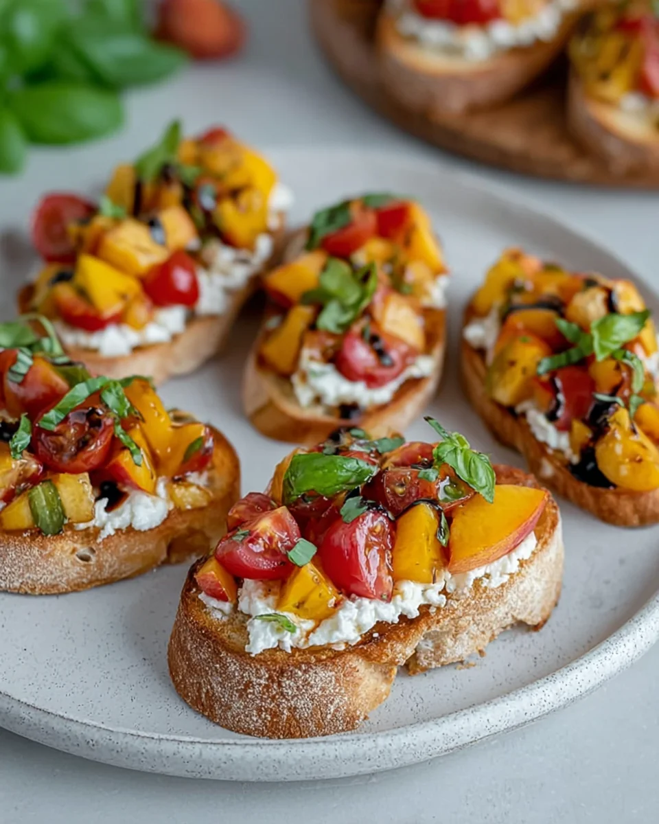 Pfirsich-Bruschetta mit geschlagener Ricotta: So gelingt's!