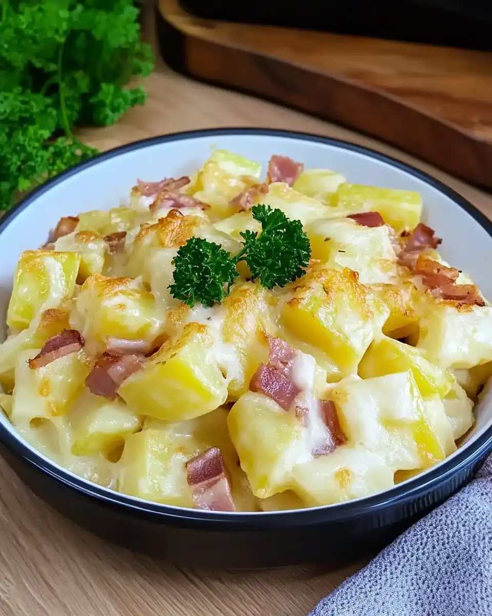 Spargelauflauf mit Kartoffeln und Schinken: Einfach lecker!