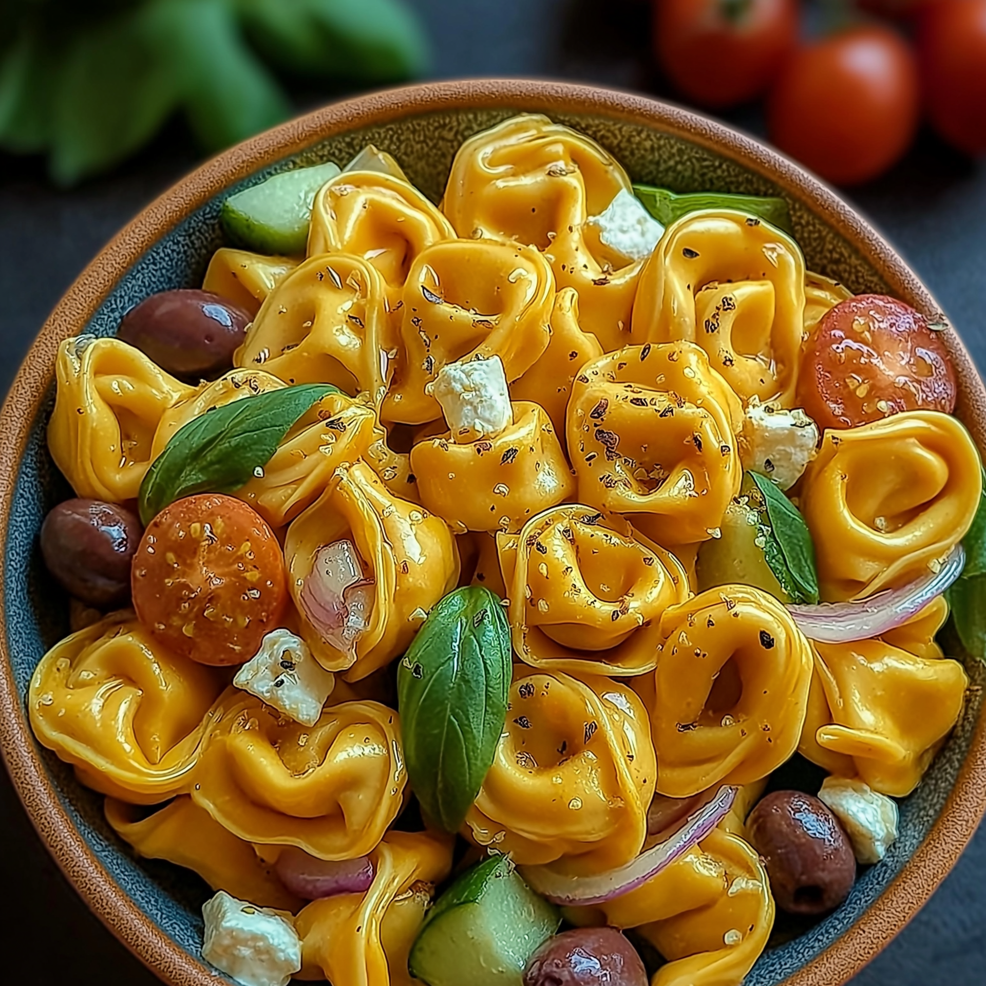 Würzige süße Honig-Tortellini-Nudelsalat einfach genießen!