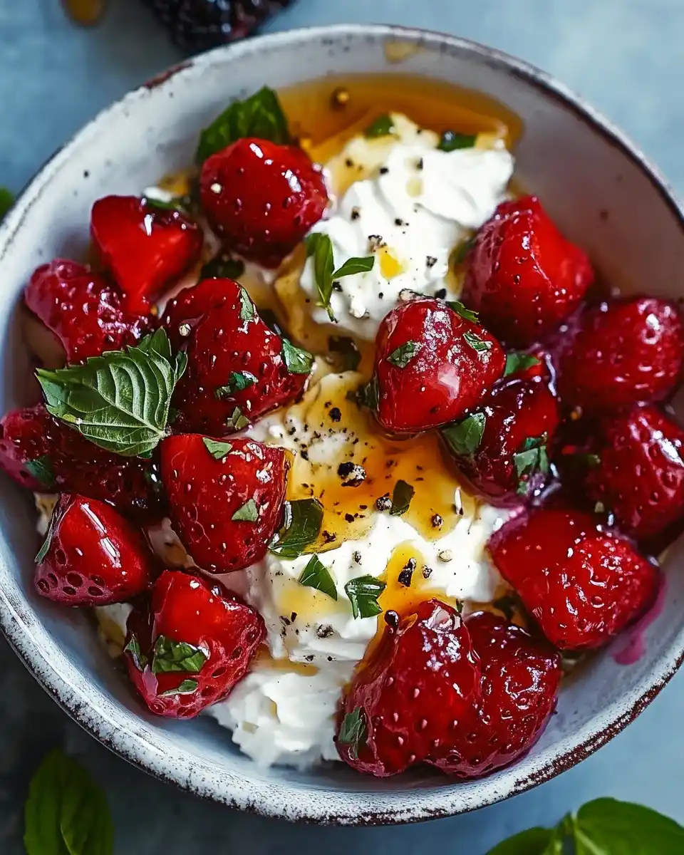 Zitronen-Feta-Dip mit gerösteten Erdbeeren: So gelingt's!