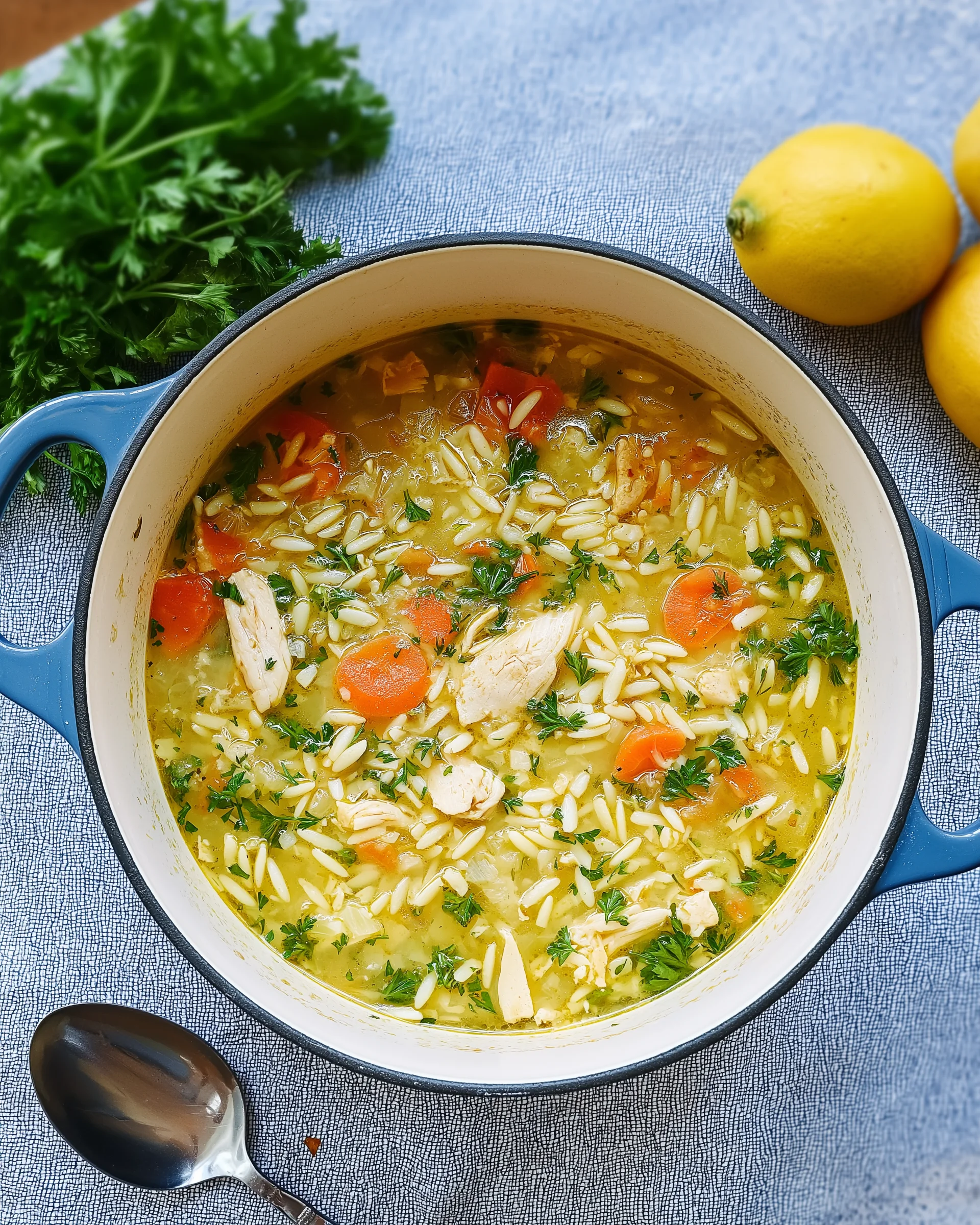 Zitronen-Hühnchen-Orzo-Suppe: Ein gesundes Rezept entdecken!