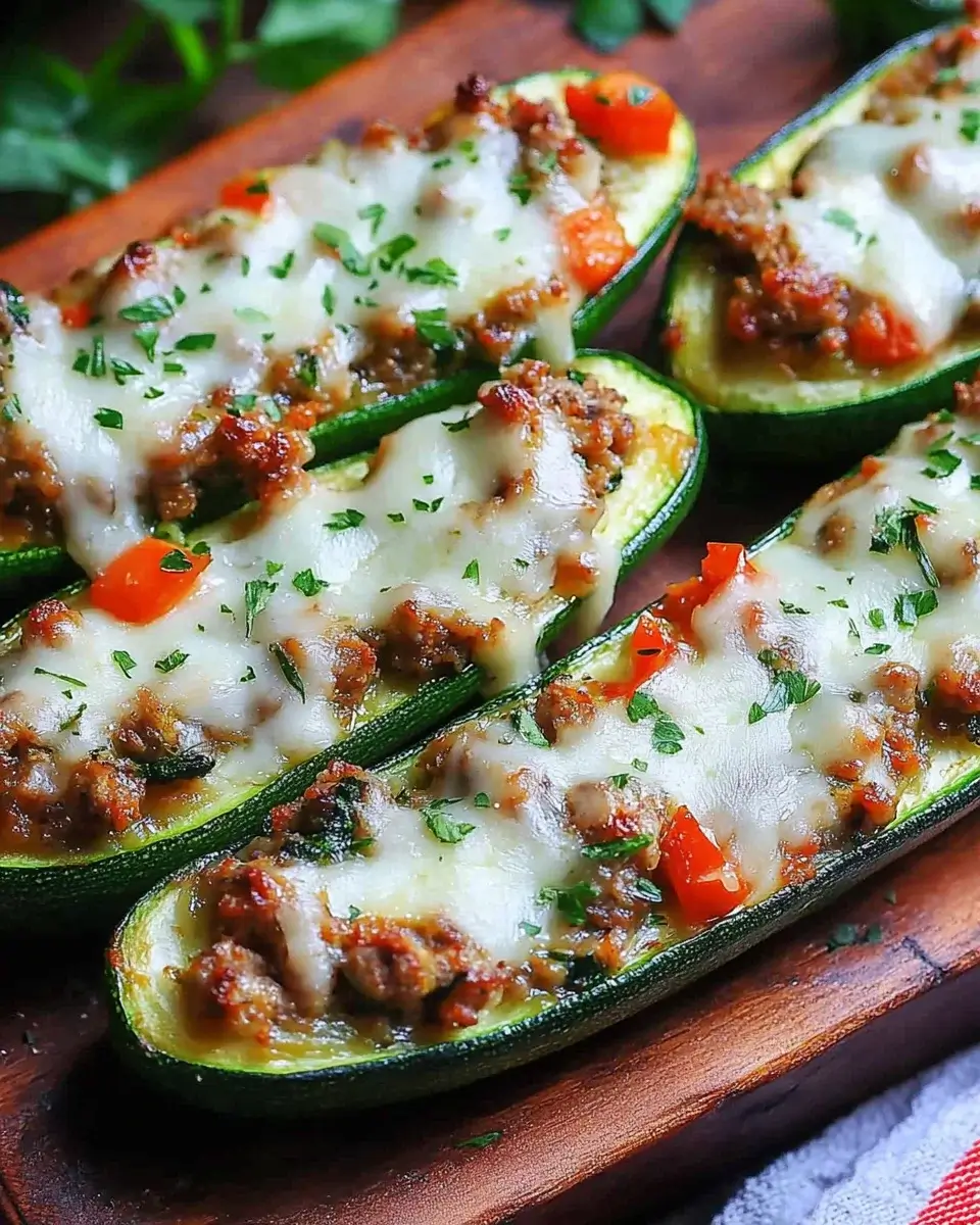 Zucchini-Schiffchen mit Wurstfüllung – Einfach lecker!
