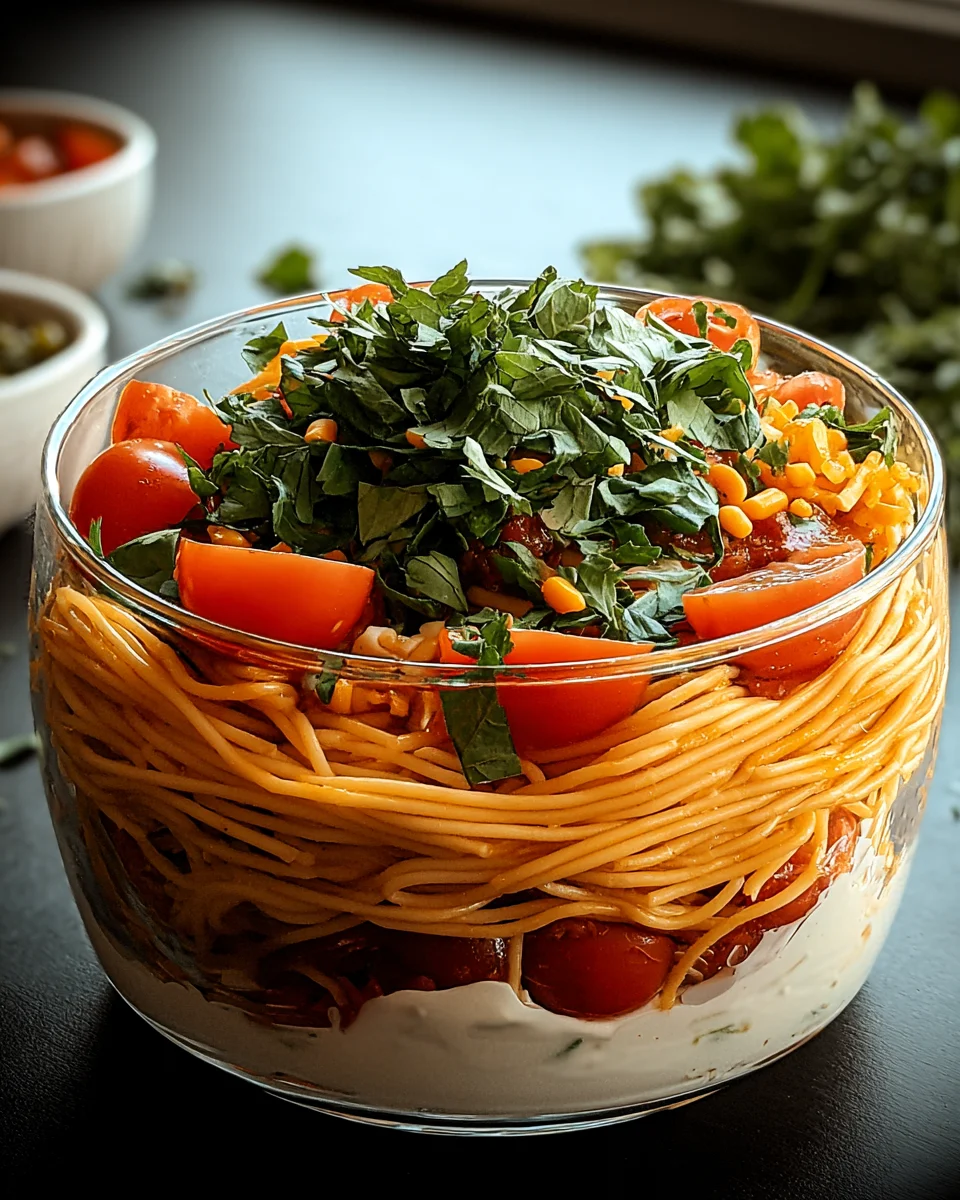 Italienischer Spaghetti-Schichtsalat: So einfach gelingt er!