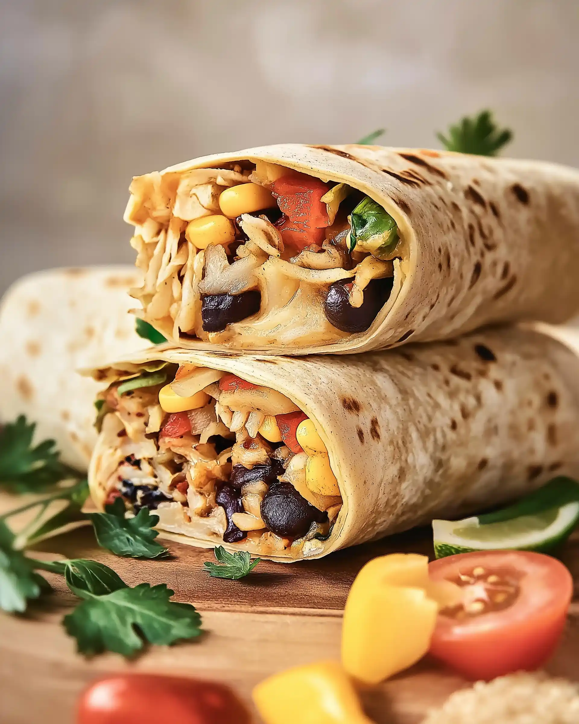 Crispy Schwarze Bohnen und Reis Burritos ganz einfach zubereiten!
