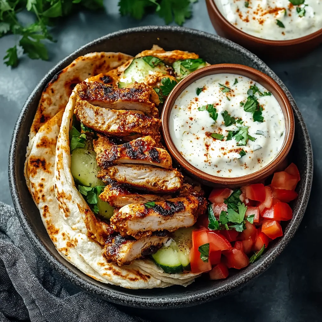 Hähnchen-Shawarma mit cremiger Knoblauchsauce leicht selbstgemacht!