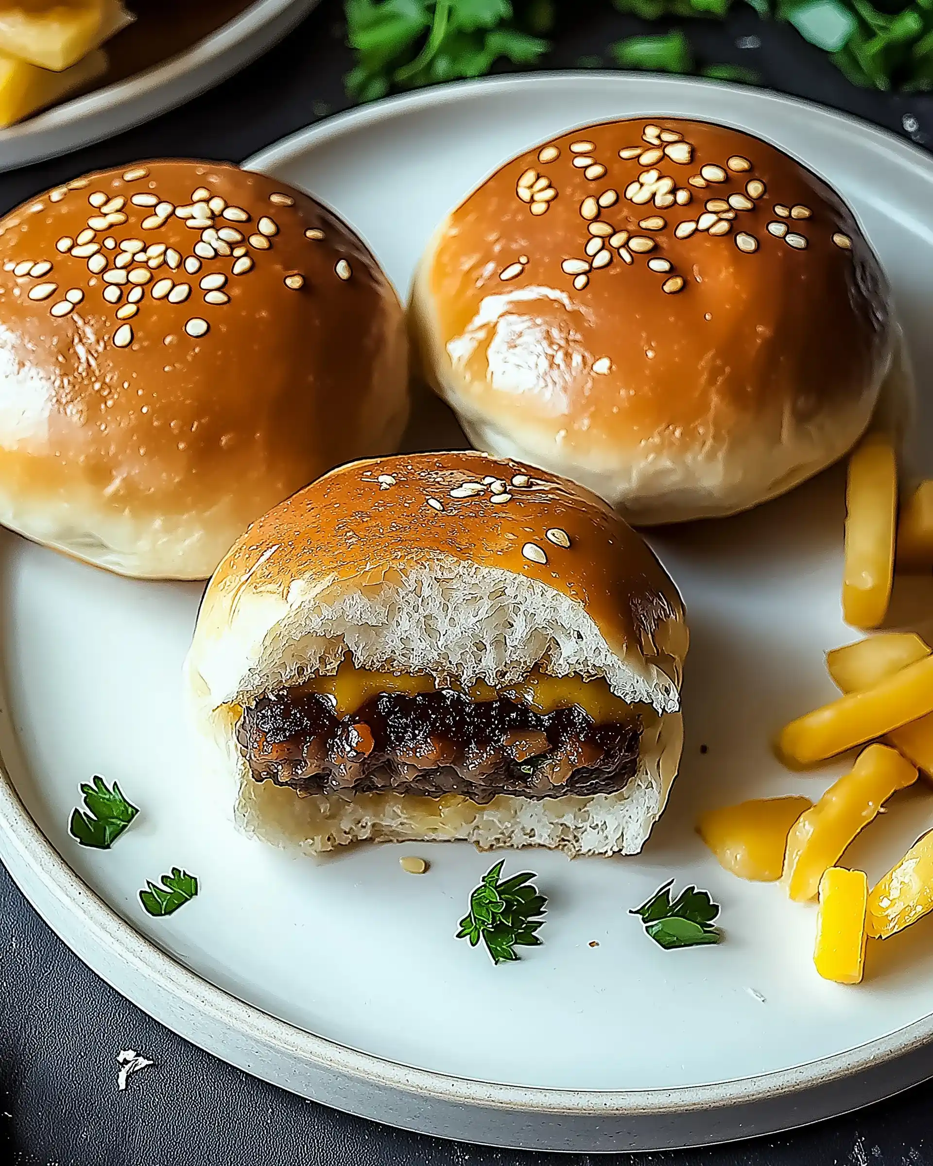 Knoblauch-Parmesan Cheeseburger Bällchen sind unwiderstehlich!
