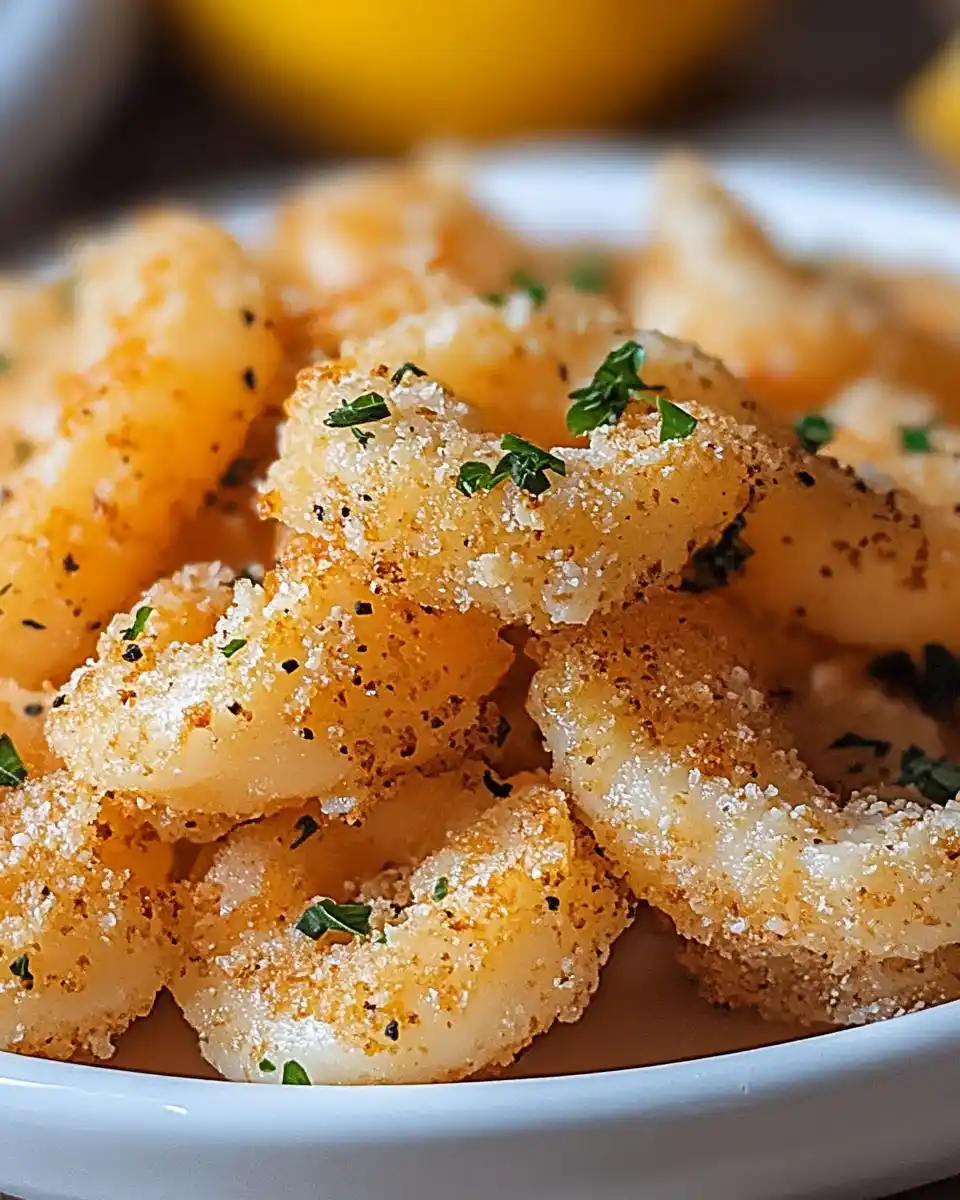 Knoblauch-Parmesan-Garnelen aus der Heißluftfritteuse genießen!