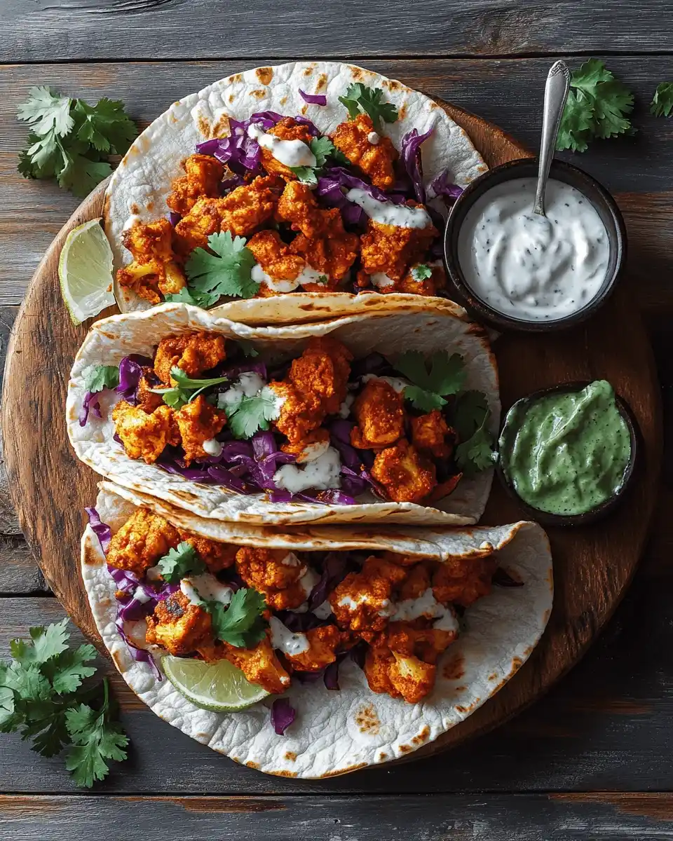 Knusprige Tandoori Blumenkohl-Tacos für jeden Geschmack!