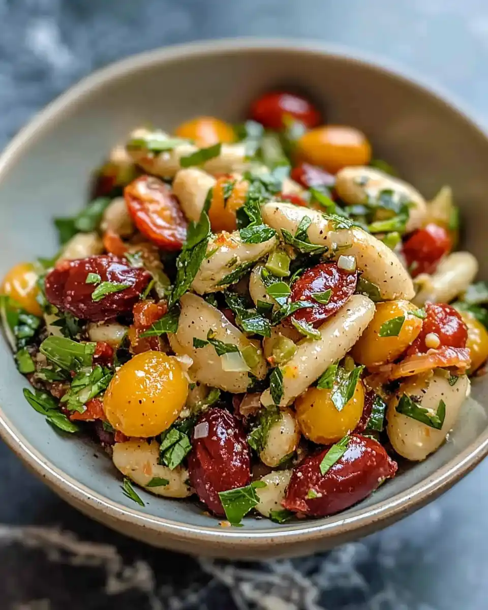 Mediterraner Bohnensalat mit getrockneten Tomaten: Einfach köstlich!