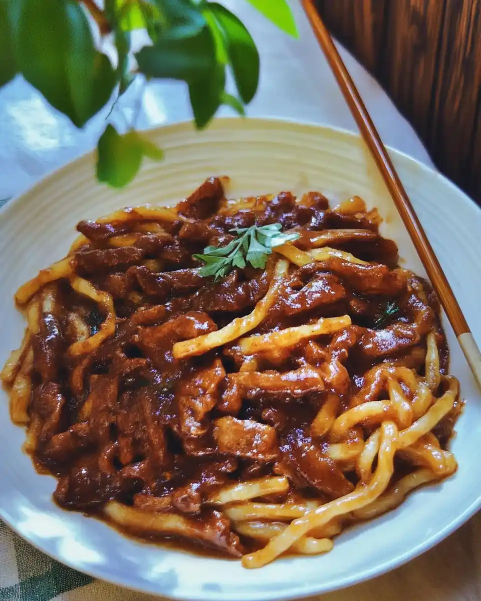 Schwarzer Pfeffer Rindfleisch Udon: Ein Genuss für Feinschmecker!