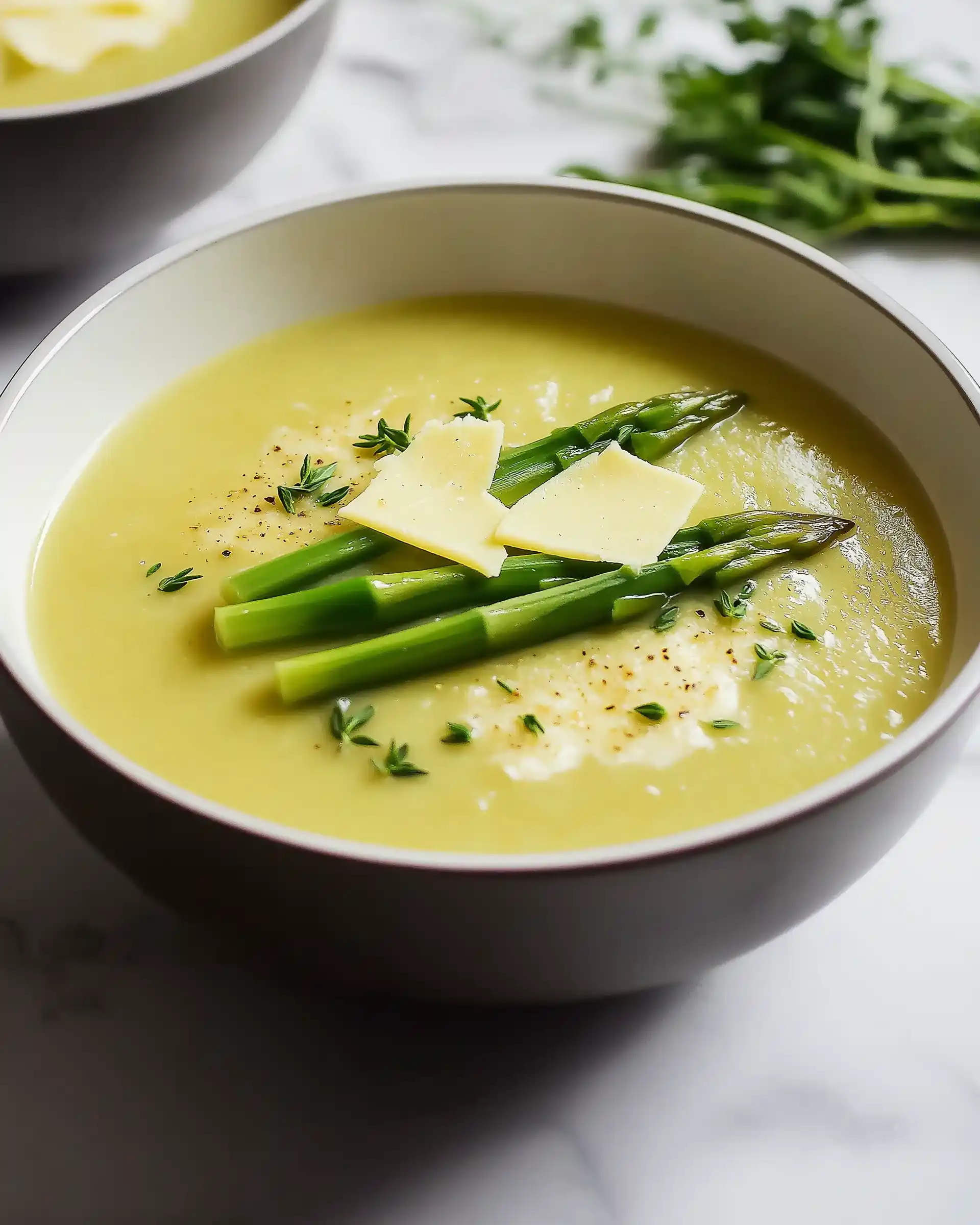 Spargelsuppe mit frischem Bärlauch: Ein Genuss direkt aus der Saison!