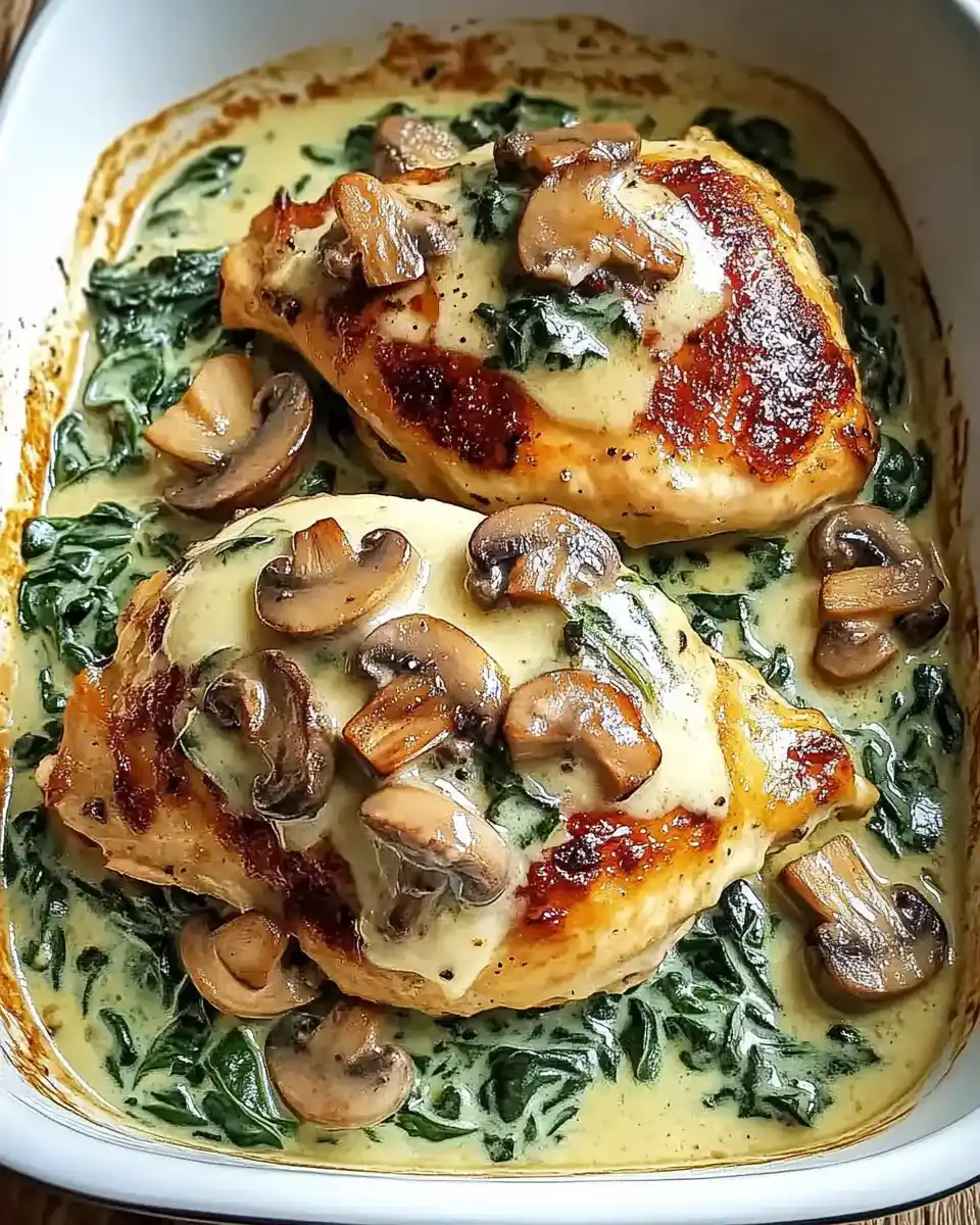 Zart geschmortes Hähnchen mit cremigem Spinat entdecken!