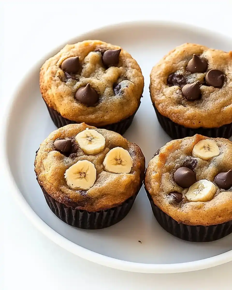 Bananen-Erdnussbutter-Muffins ohne Mehl, die überraschen!