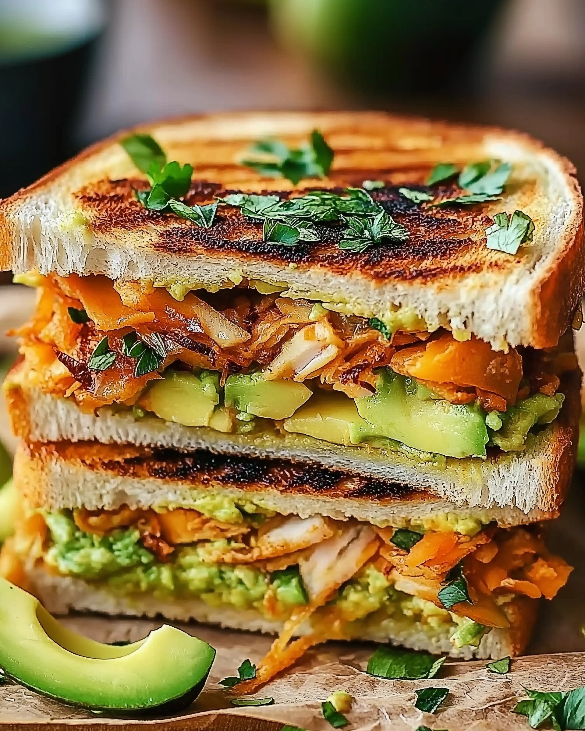 Hähnchen-Avocado-Schmelz-Sandwich: Einfach und lecker!