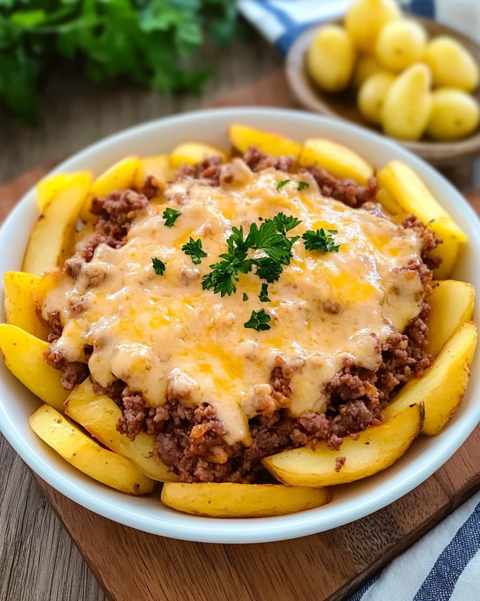 Käse-Hackfleisch-Pommes: Genießen Sie diesen leckeren Genuss!