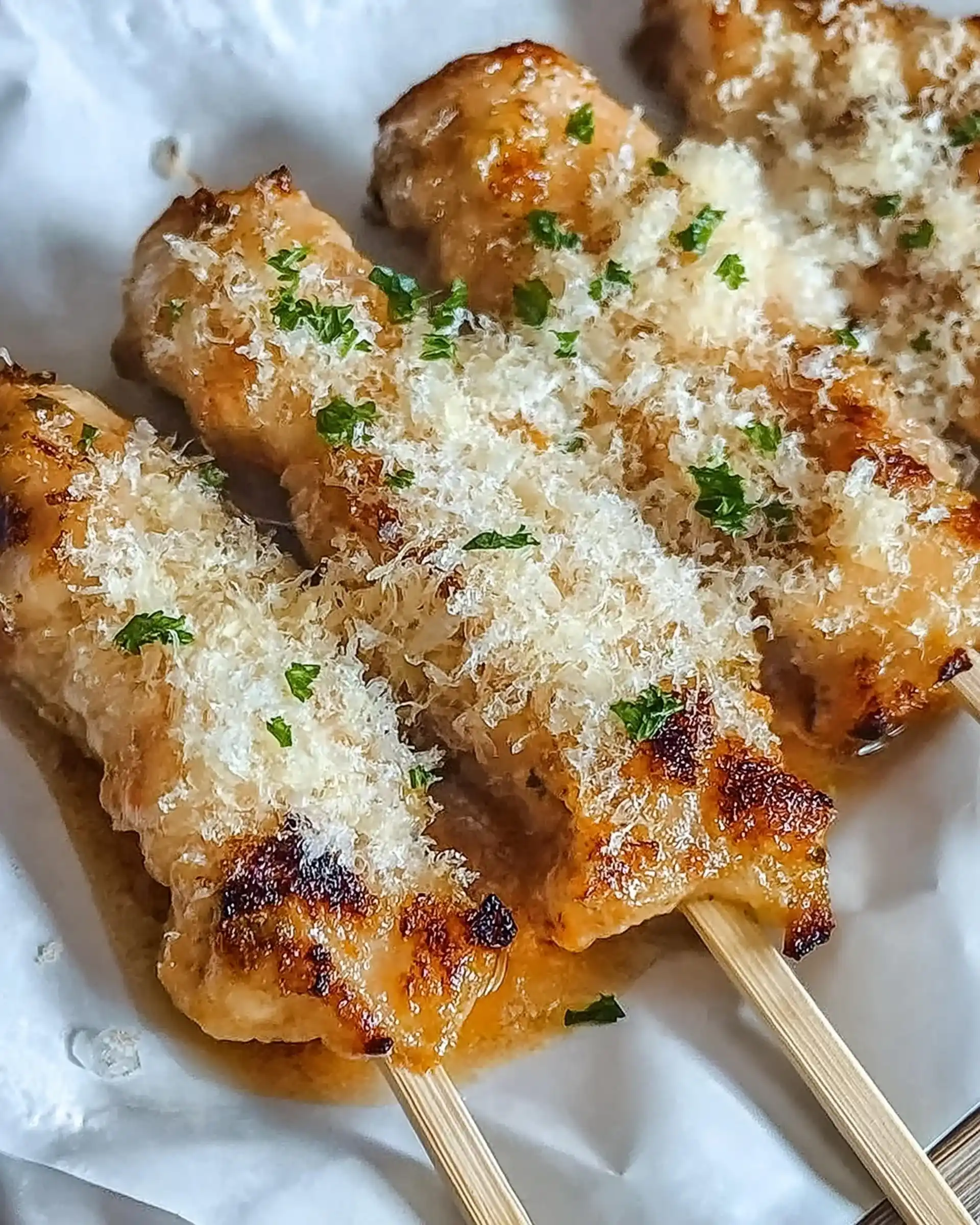 Knoblauch-Parmesan-Hähnchenspieße: So gelingt das Rezept!