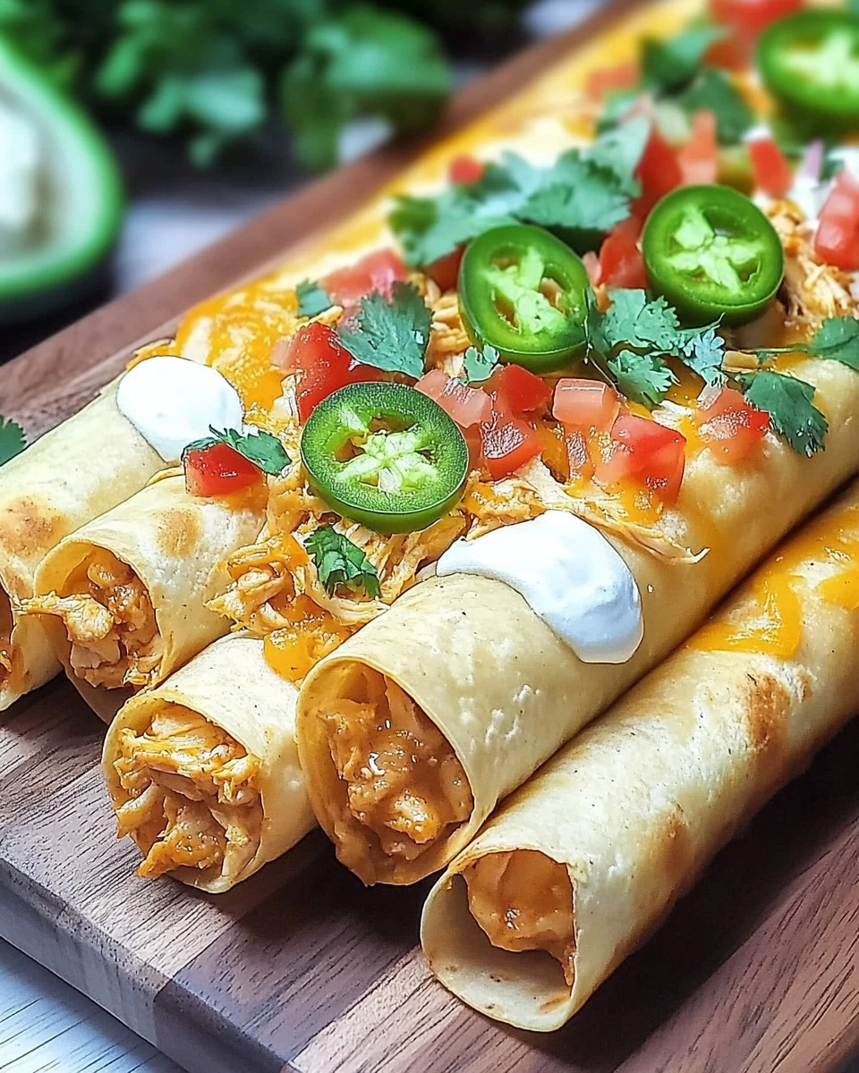 Knusprige Jalapeño-Popper-Hähnchen-Taquitos einfach genießen!