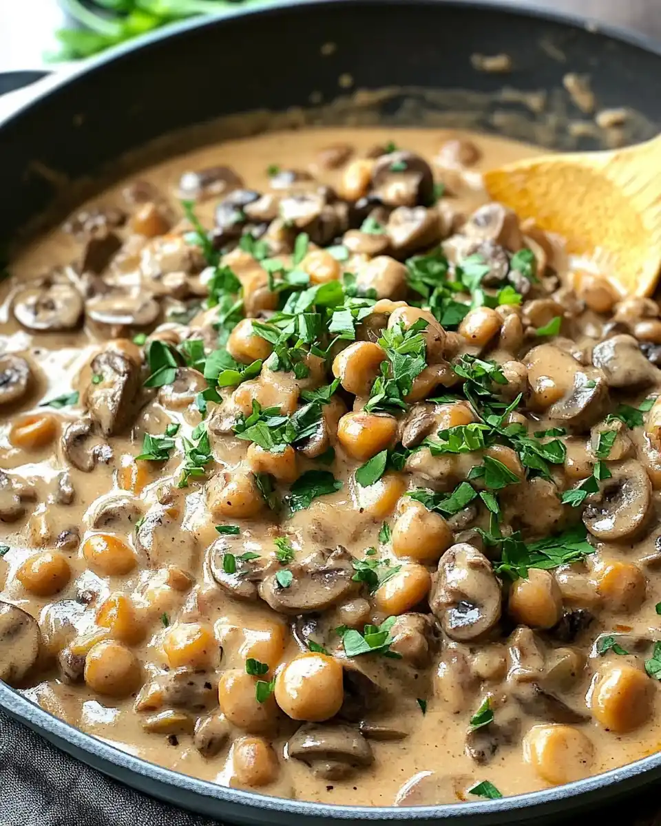 Linsen-Pilz-Stroganoff: einfach und schnell zubereitet!