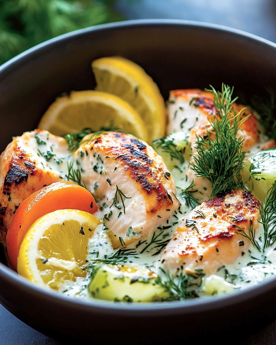 Mediterraner Zitronen-Dill-Hühnchen-Bowl: Lecker & einfach!