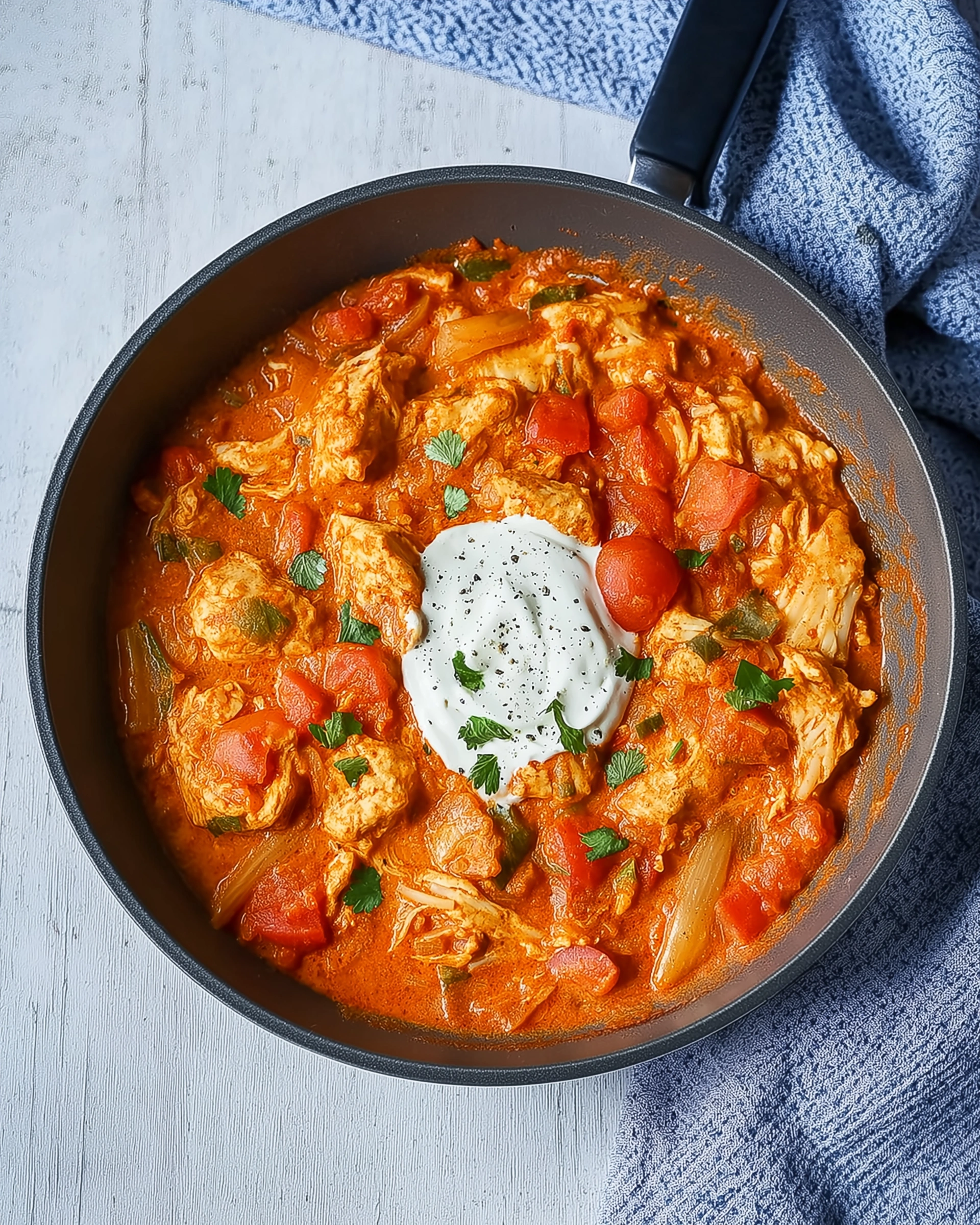 Paprika-Hähnchen-Pfanne mit Reis begeistert jeden Gaumen!