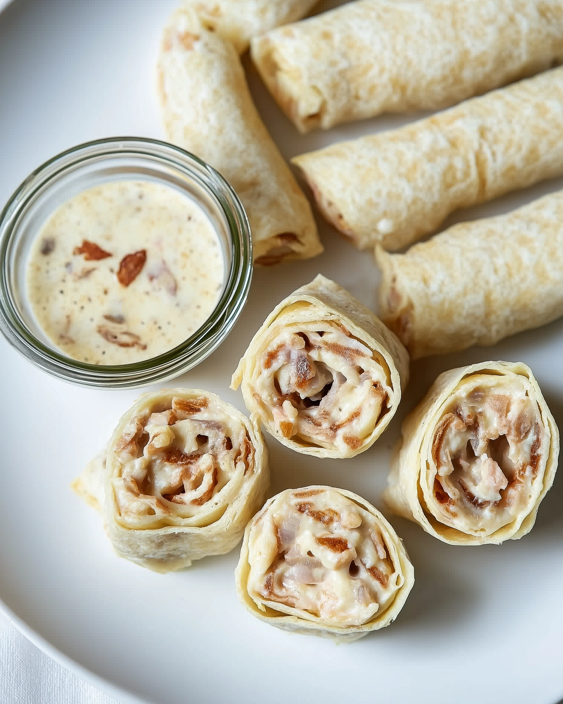 Tortilla-Röllchen mit Dattel-Walnuss-Dip: Einfach lecker!