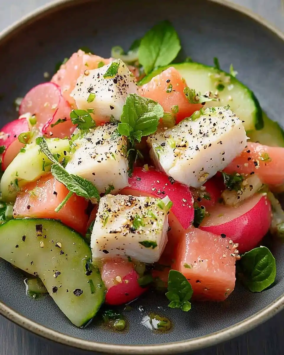 Zander mit Melonen-Gurken-Salat: Ein erfrischendes Rezept!