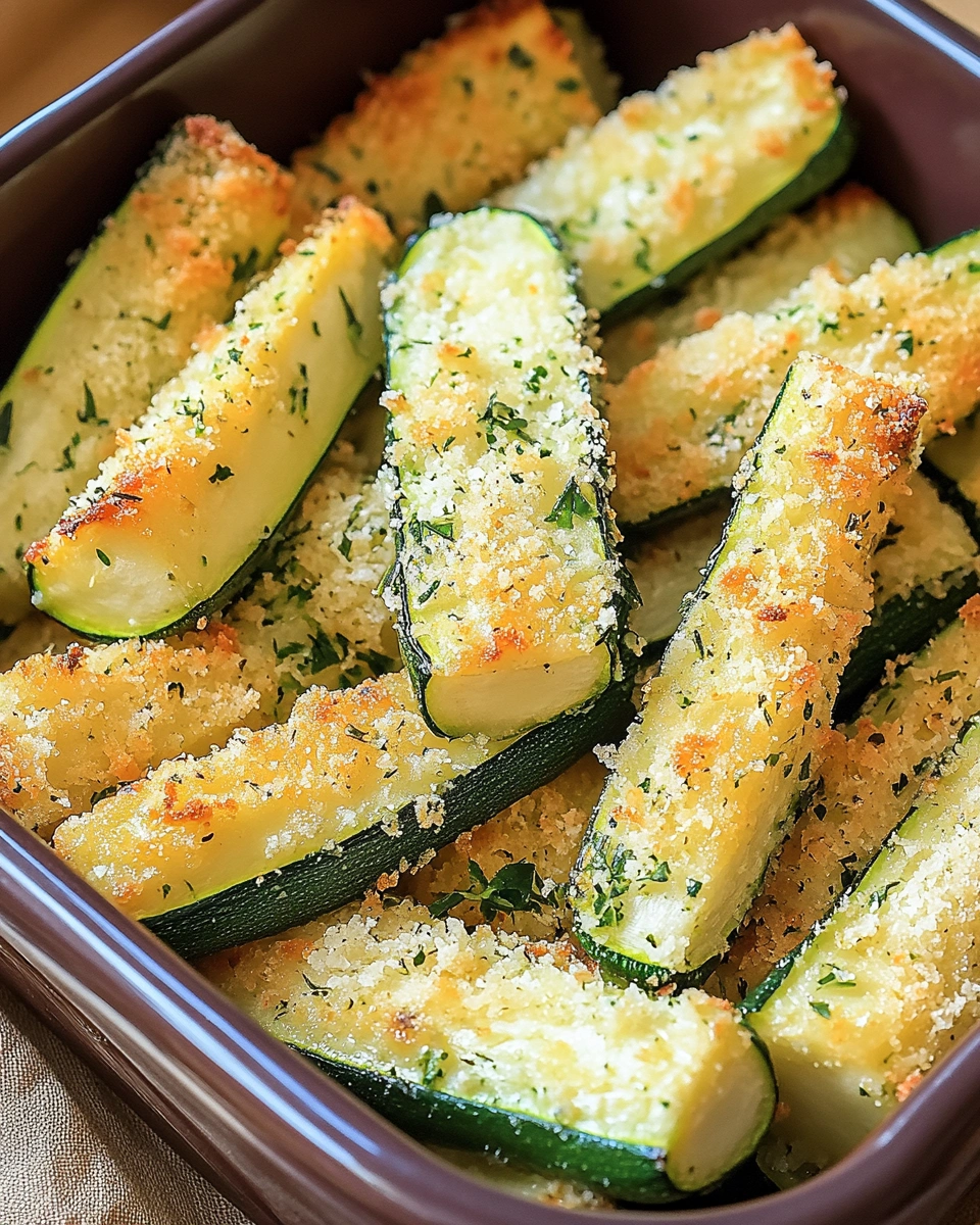 Zucchini-Pommes mit Knoblauch-Parmesan-Kruste: So lecker!