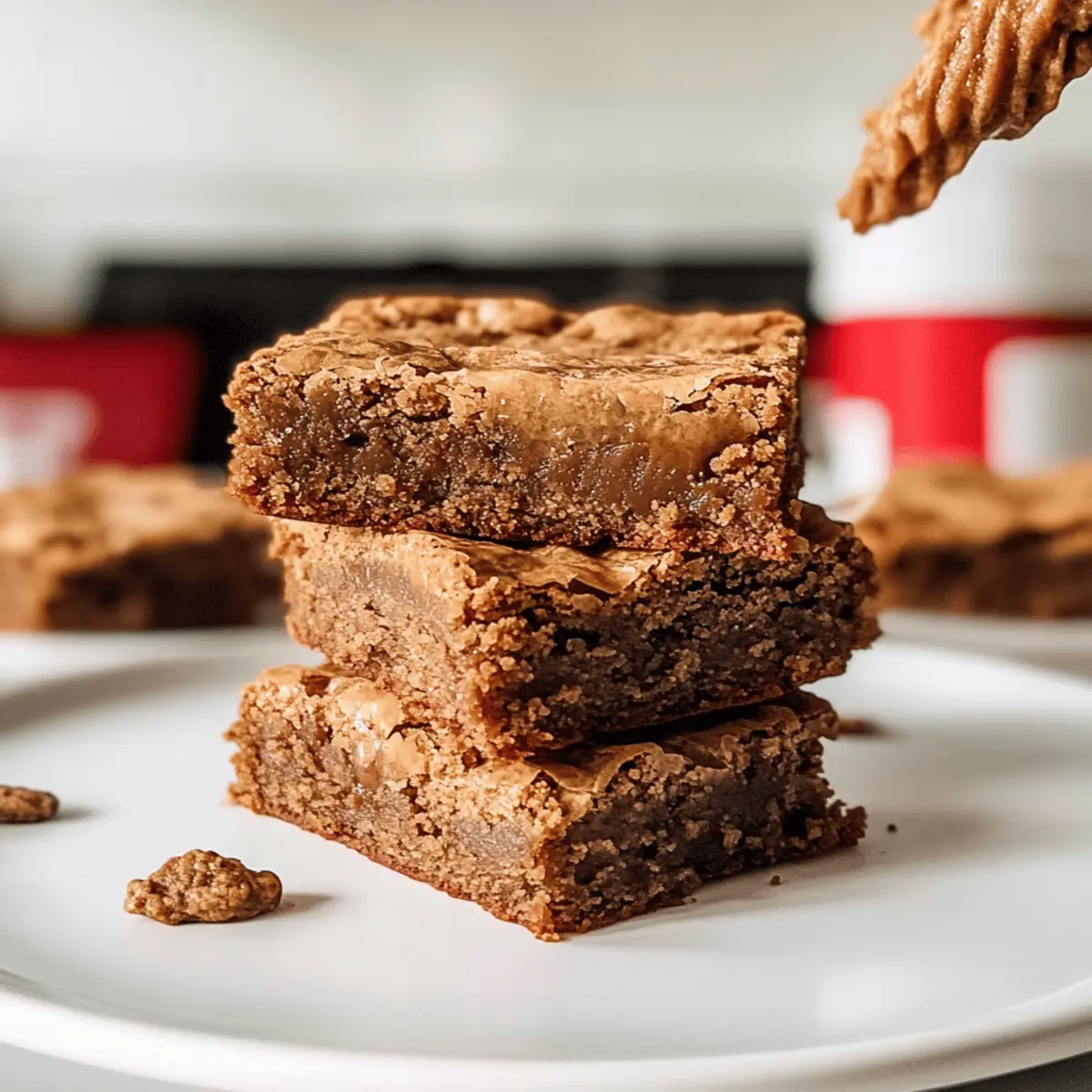 Biscoff Blondies mit braunem Buttergenuss