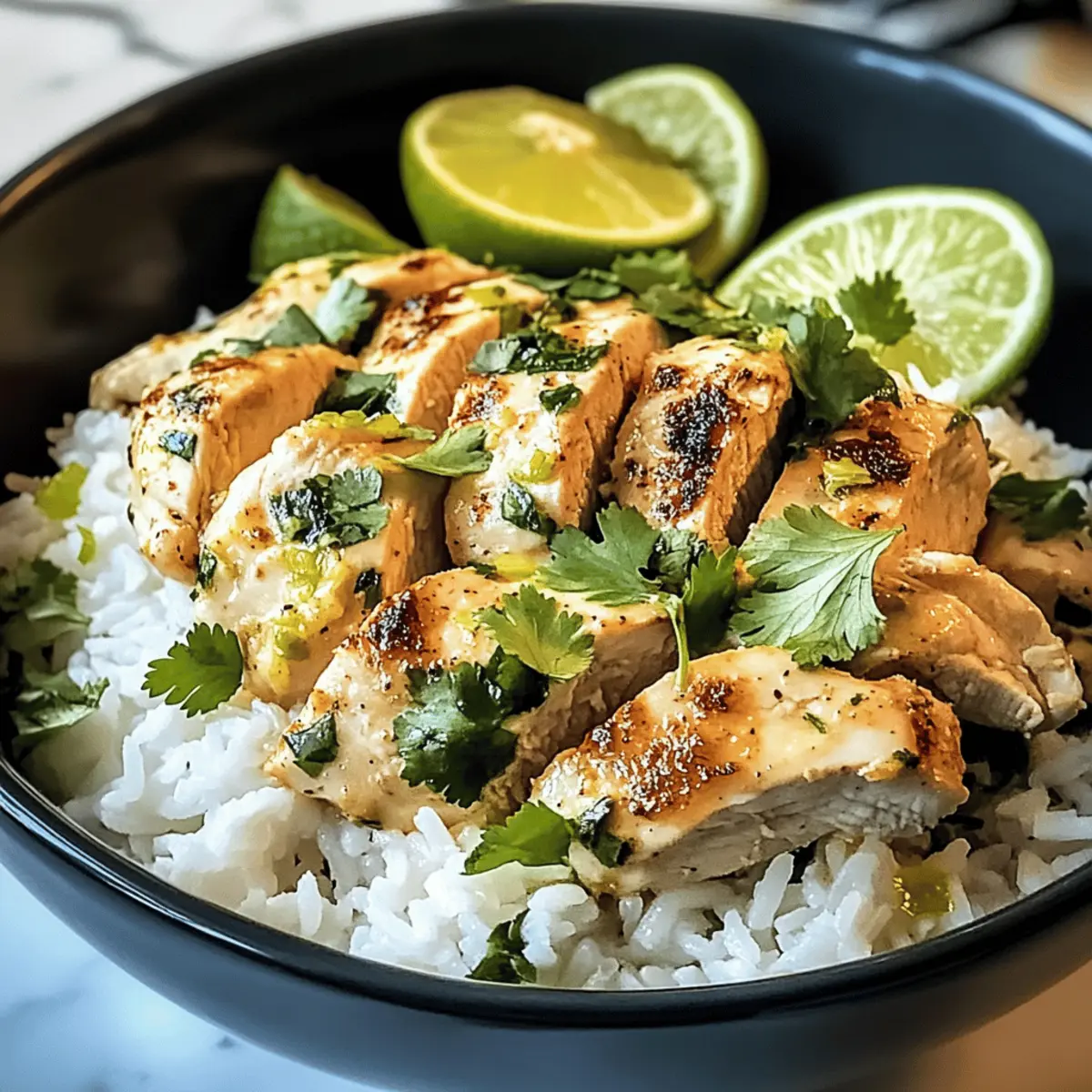 Kokosnuss Limetten Hähnchen und Reis für Genießer