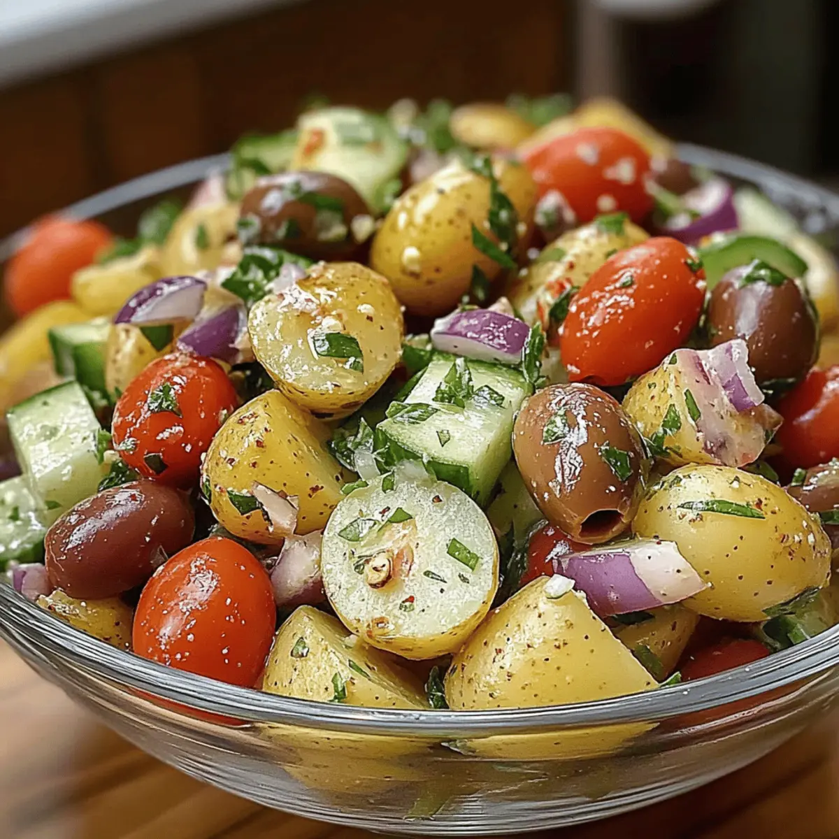 Griechischer Kartoffelsalat einfach und frisch genießen