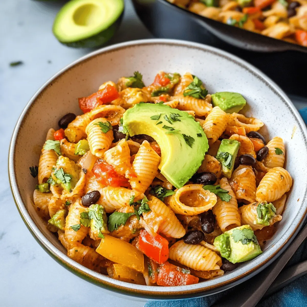 Vegetarische Fajita-Pasta im Handumdrehen zubereiten