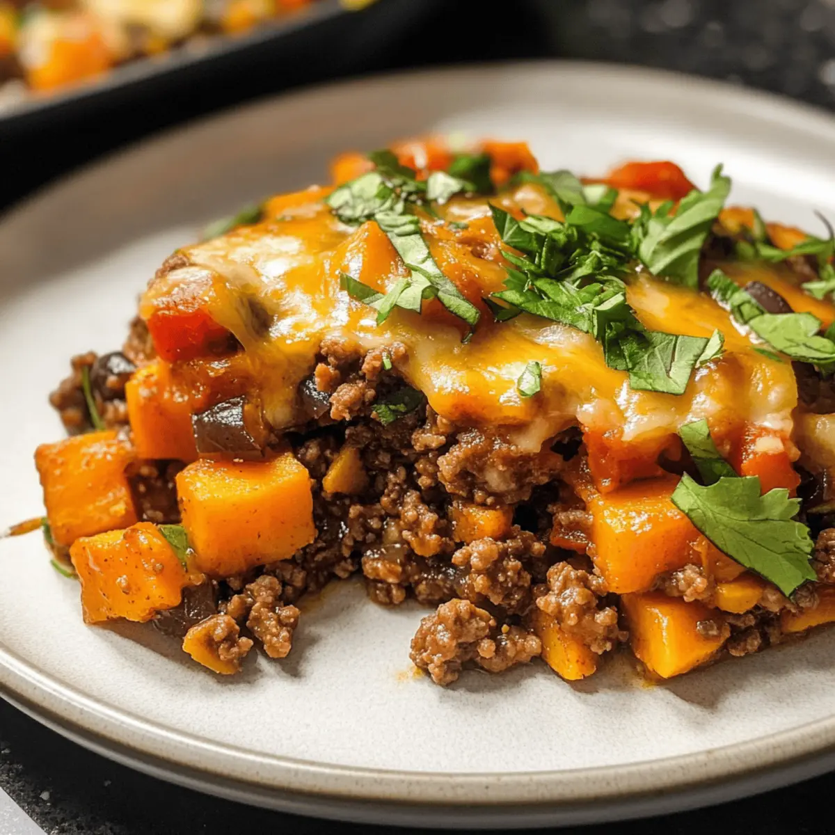 Süßkartoffel Pfanne mit Rinderhackfleisch für Genuss