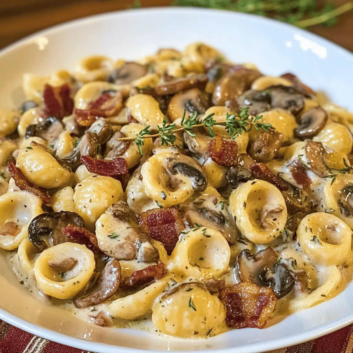 Orecchiette mit Pilz-Thymian-Sauce für jeden Tag