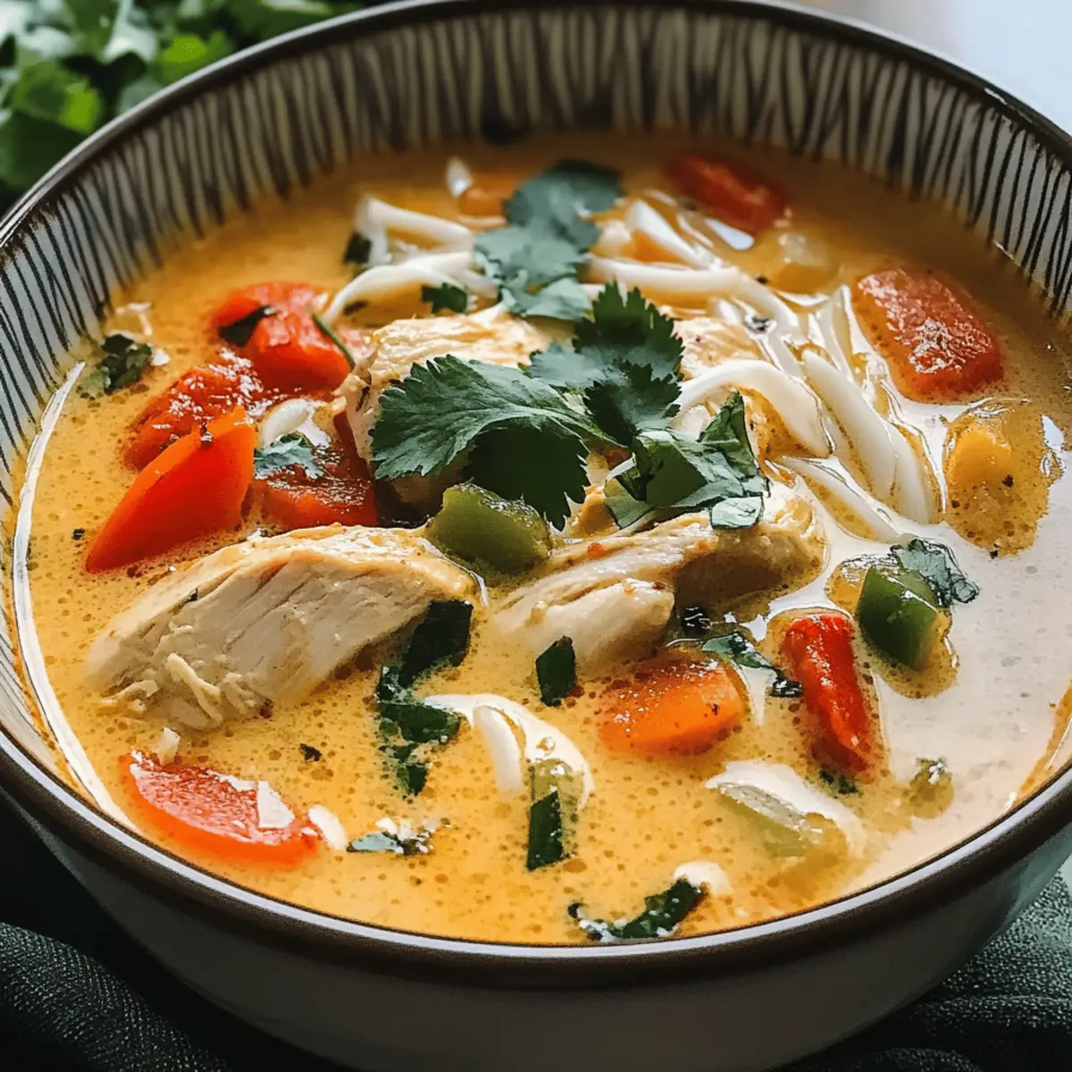 Thailändische Hühnersuppe für warme Abende