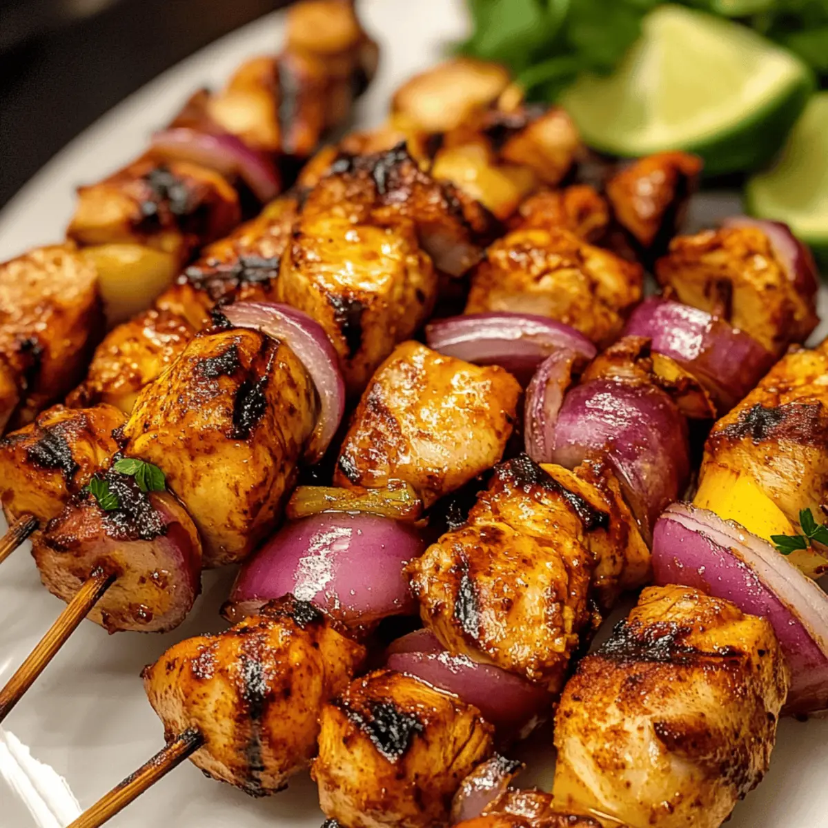 Gegrillte libanesische Shish Tawook Spieße für jeden Grillabend