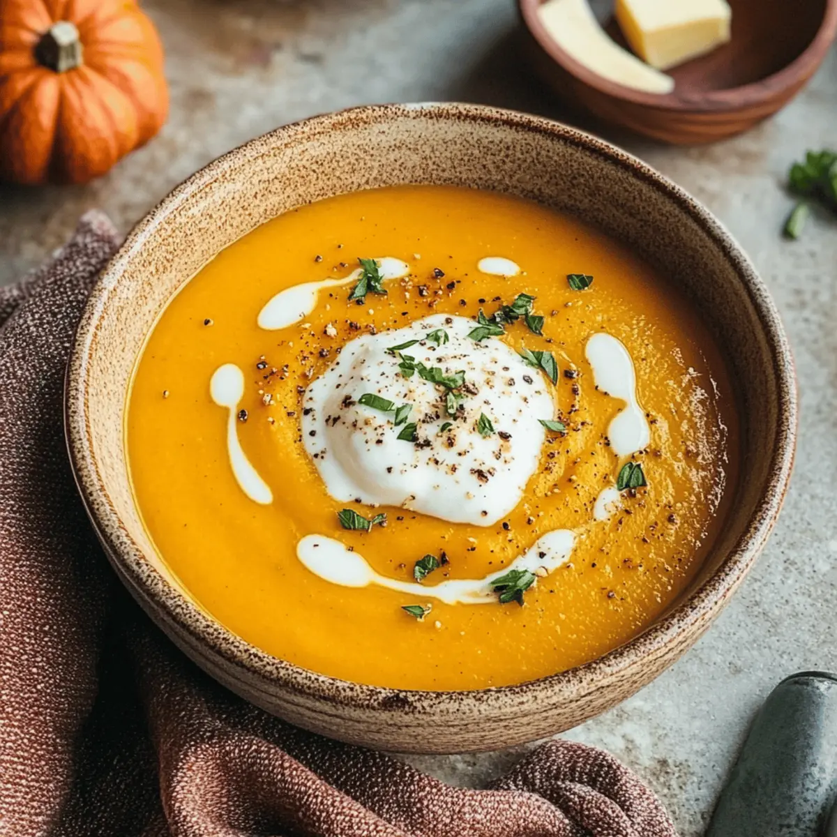 Geröstete Kürbissuppe für gemütliche Herbstabende