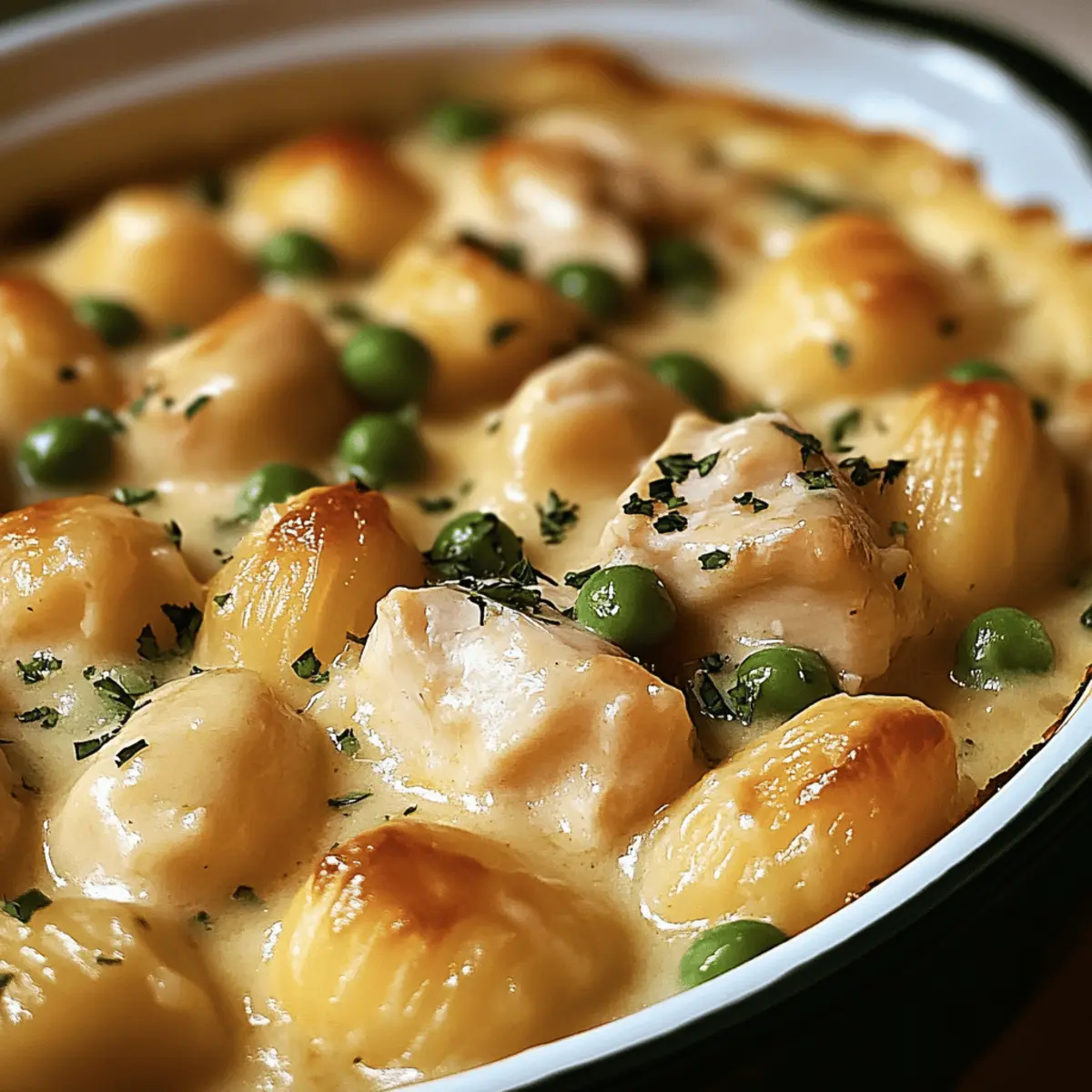 Ein-Topf-Gnocchi-Hühnchen-Pastete für die Familie
