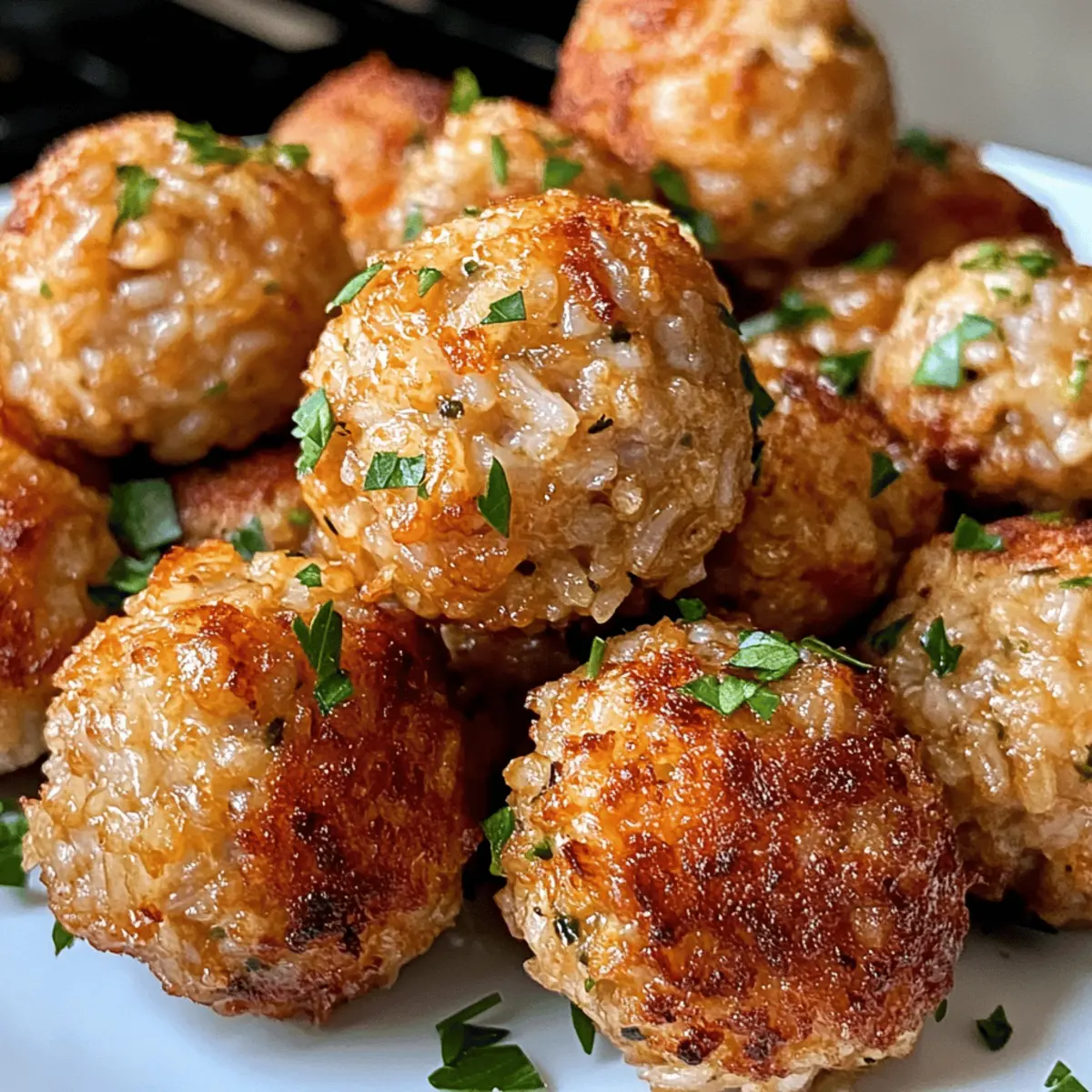 Leckere Reismeatballs aus der Heißluftfritteuse